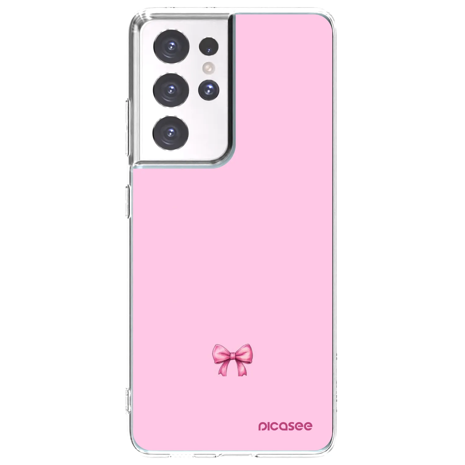 Picasee silikonska prozirna maskica za Samsung Galaxy S21 Ultra 5G G998B - Blush bow