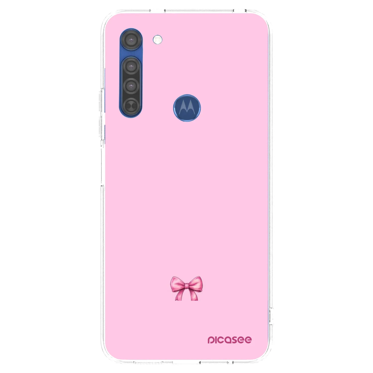 Picasee silikonska prozirna maskica za Motorola Moto G8 - Blush bow