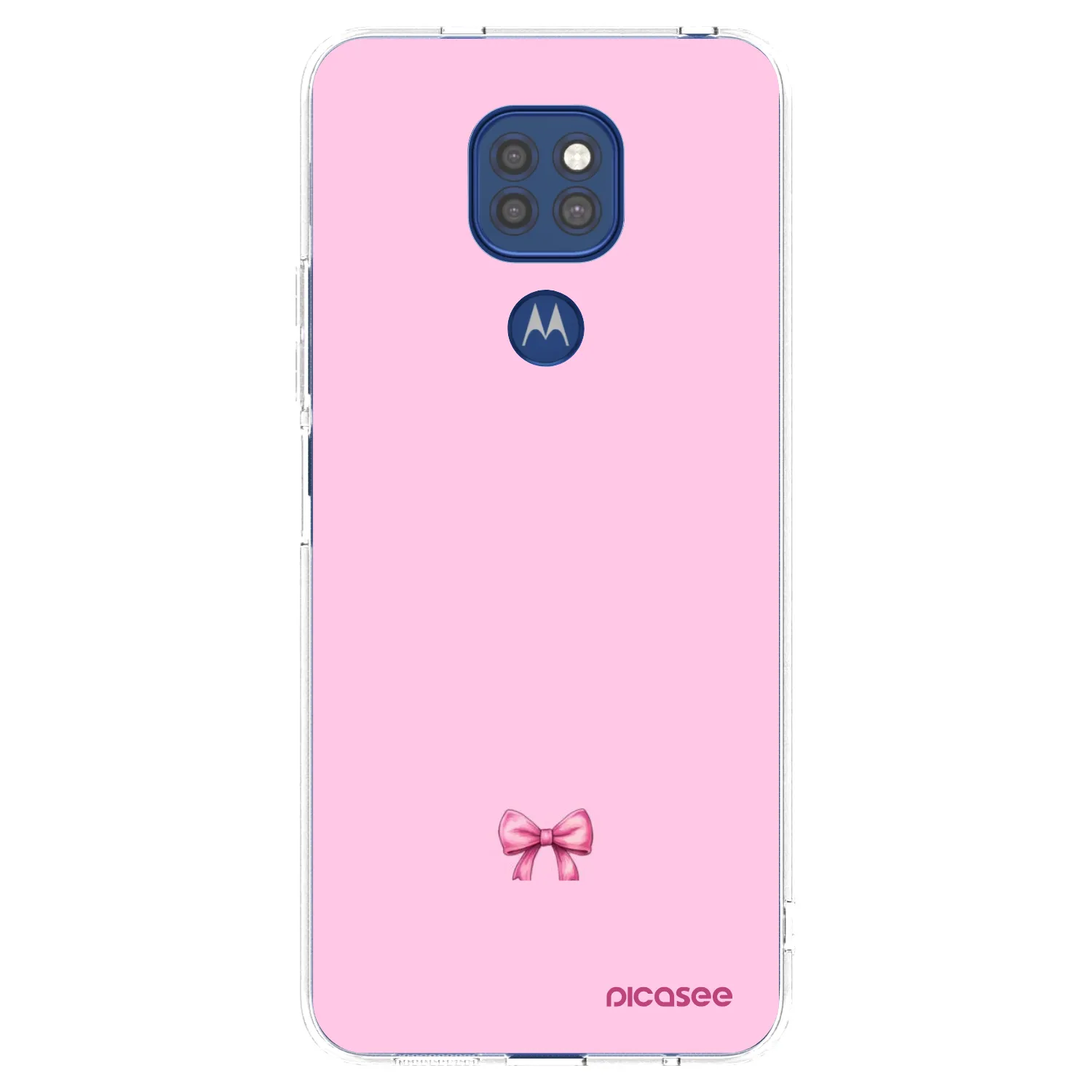 Picasee silikonska prozirna maskica za Motorola Moto G9 Play - Blush bow