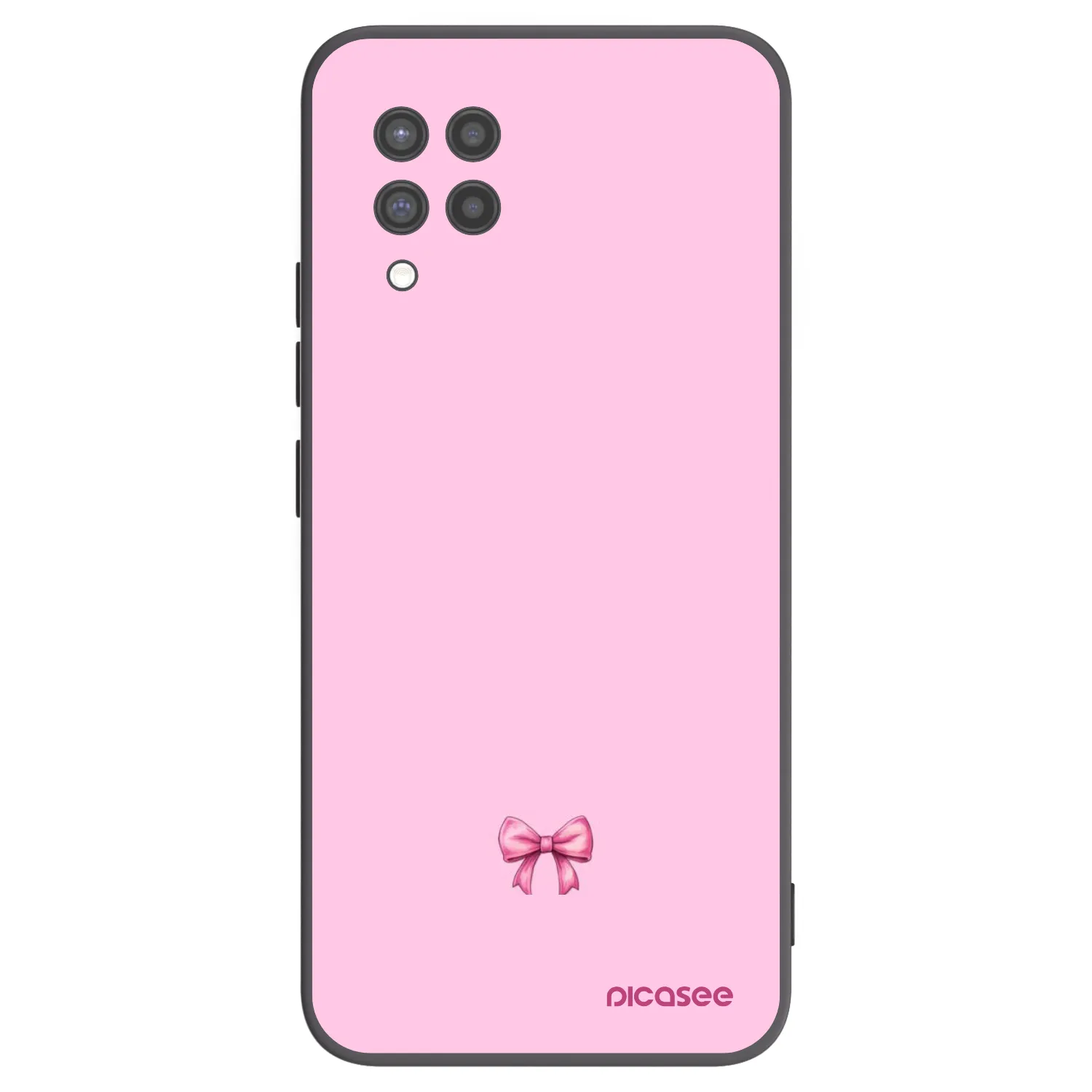Picasee crna silikonska maskica za Samsung Galaxy A42 A426B - Blush bow