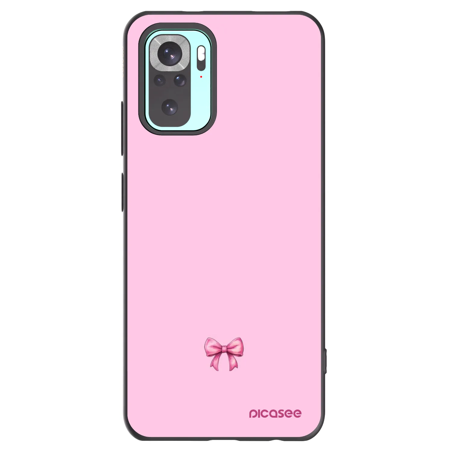 Picasee crna silikonska maskica za Xiaomi Redmi Note 10 Pro - Blush bow