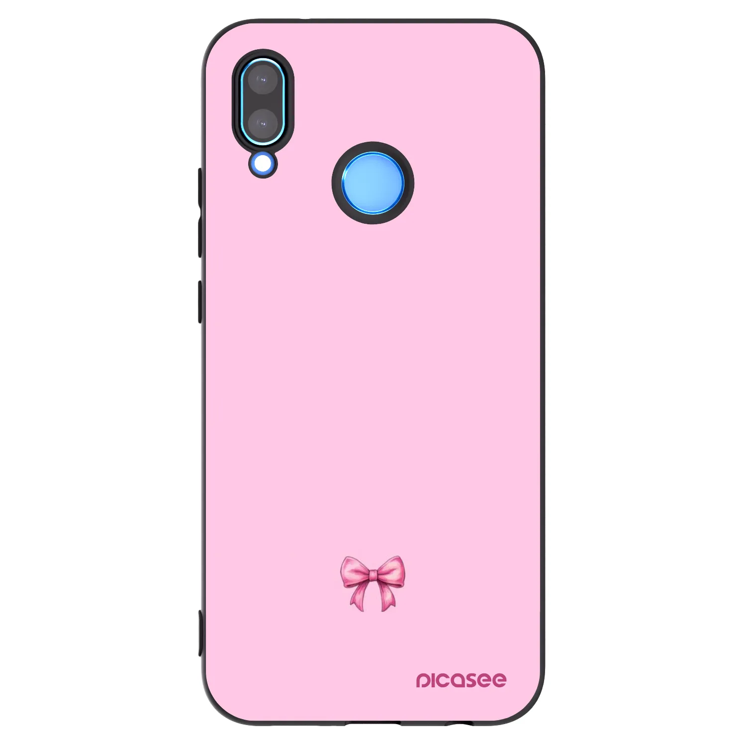 Picasee crna silikonska maskica za Huawei P20 Lite - Blush bow