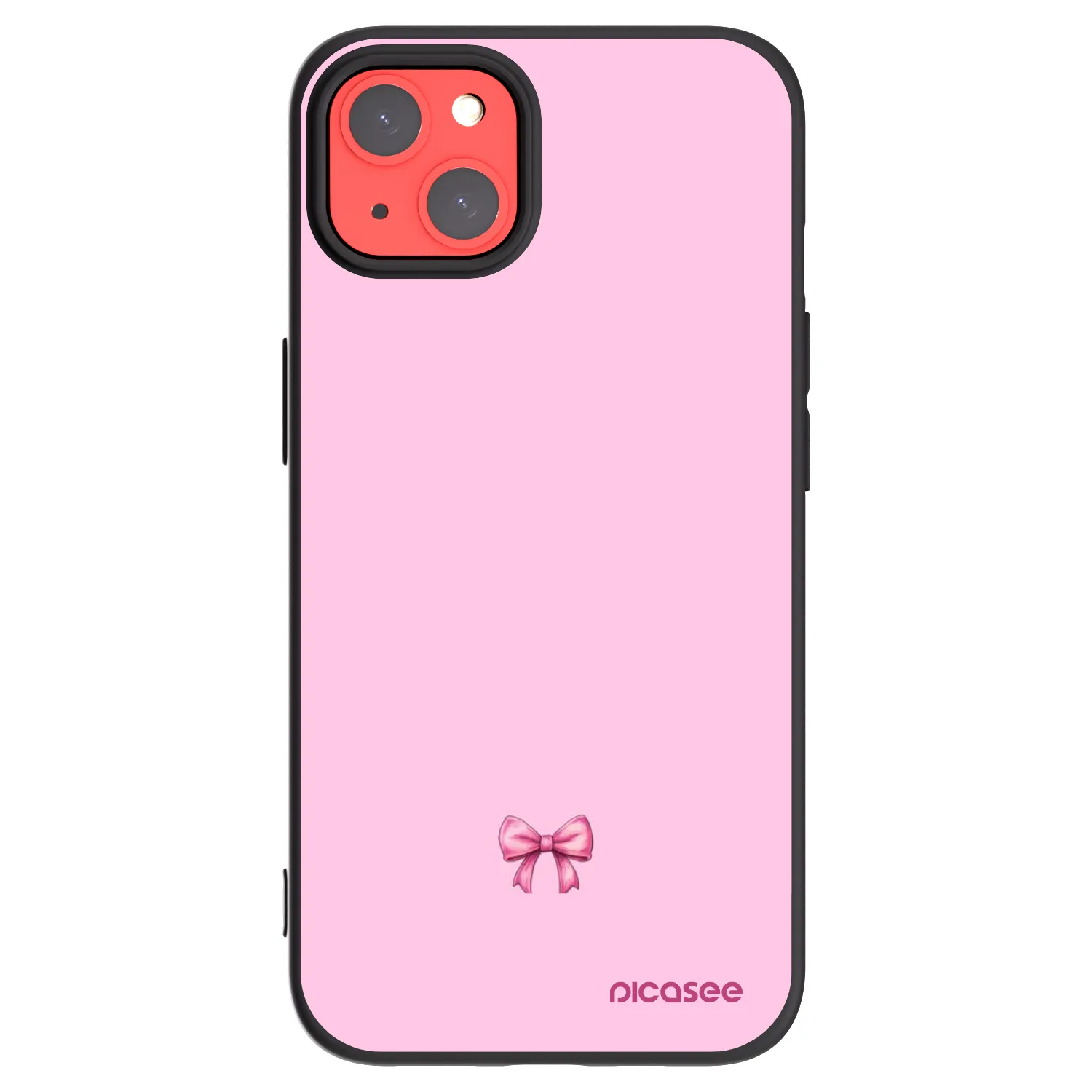 Picasee crna silikonska maskica za Apple iPhone 13 - Blush bow