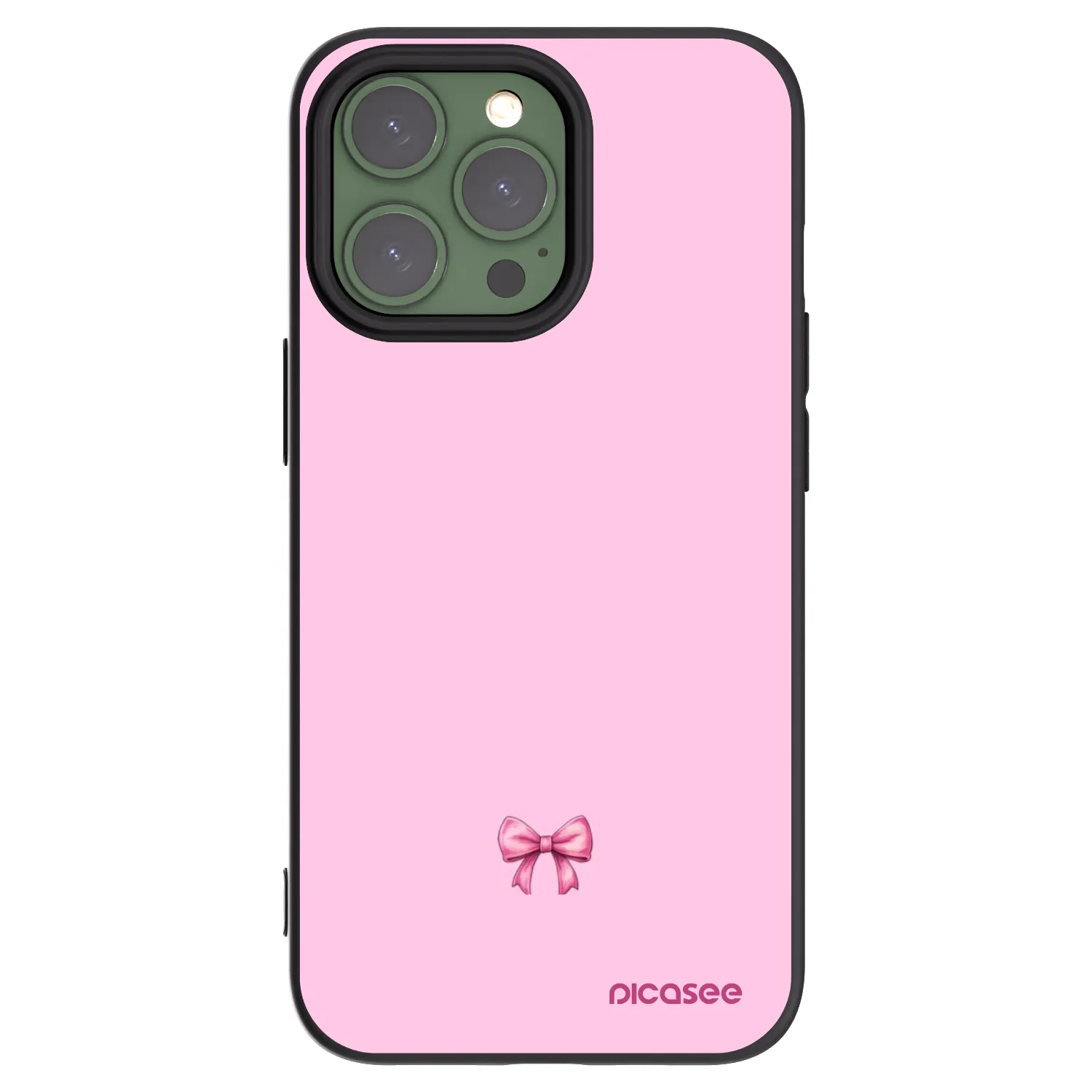 Picasee crna silikonska maskica za Apple iPhone 13 Pro - Blush bow