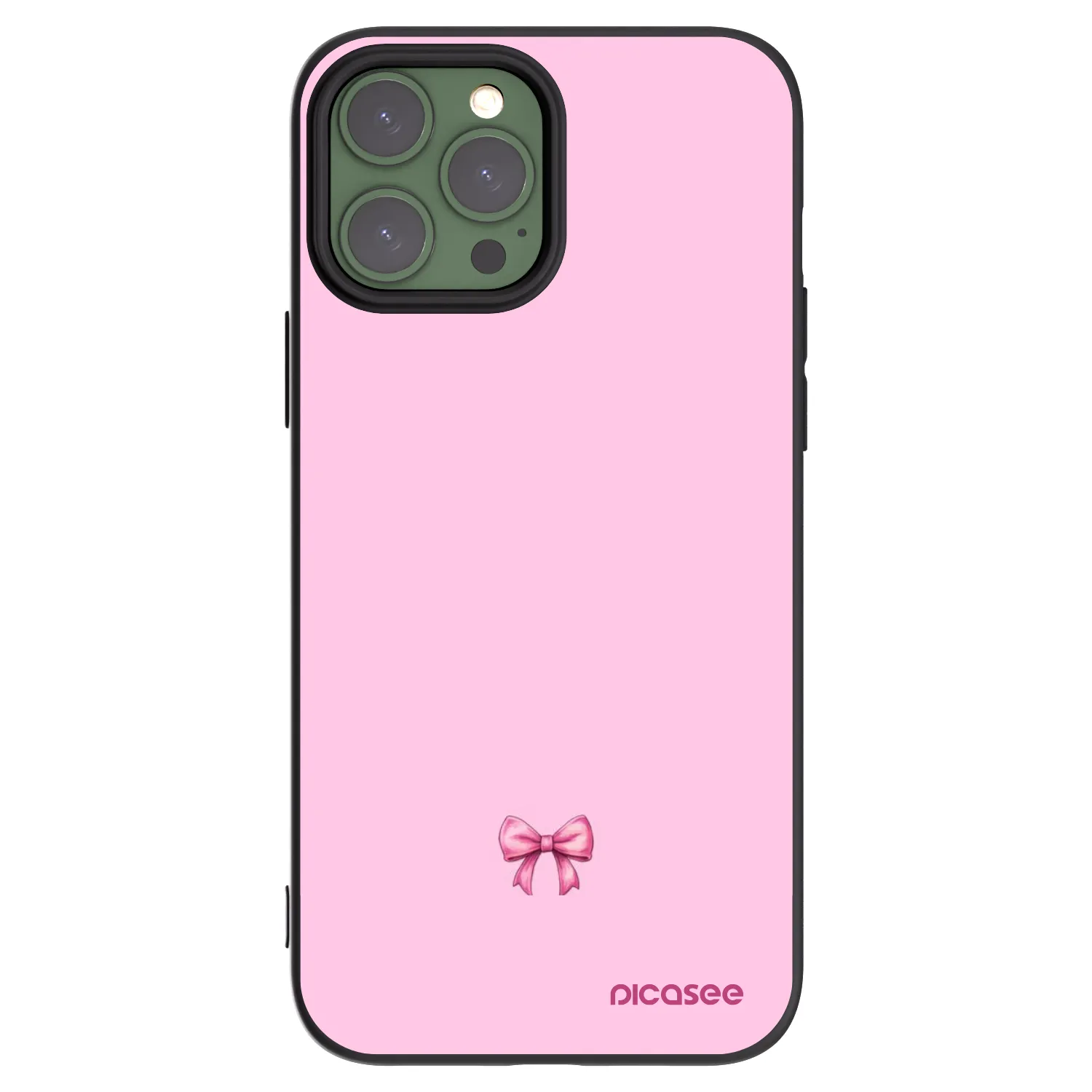 Picasee crna silikonska maskica za Apple iPhone 13 Pro Max - Blush bow