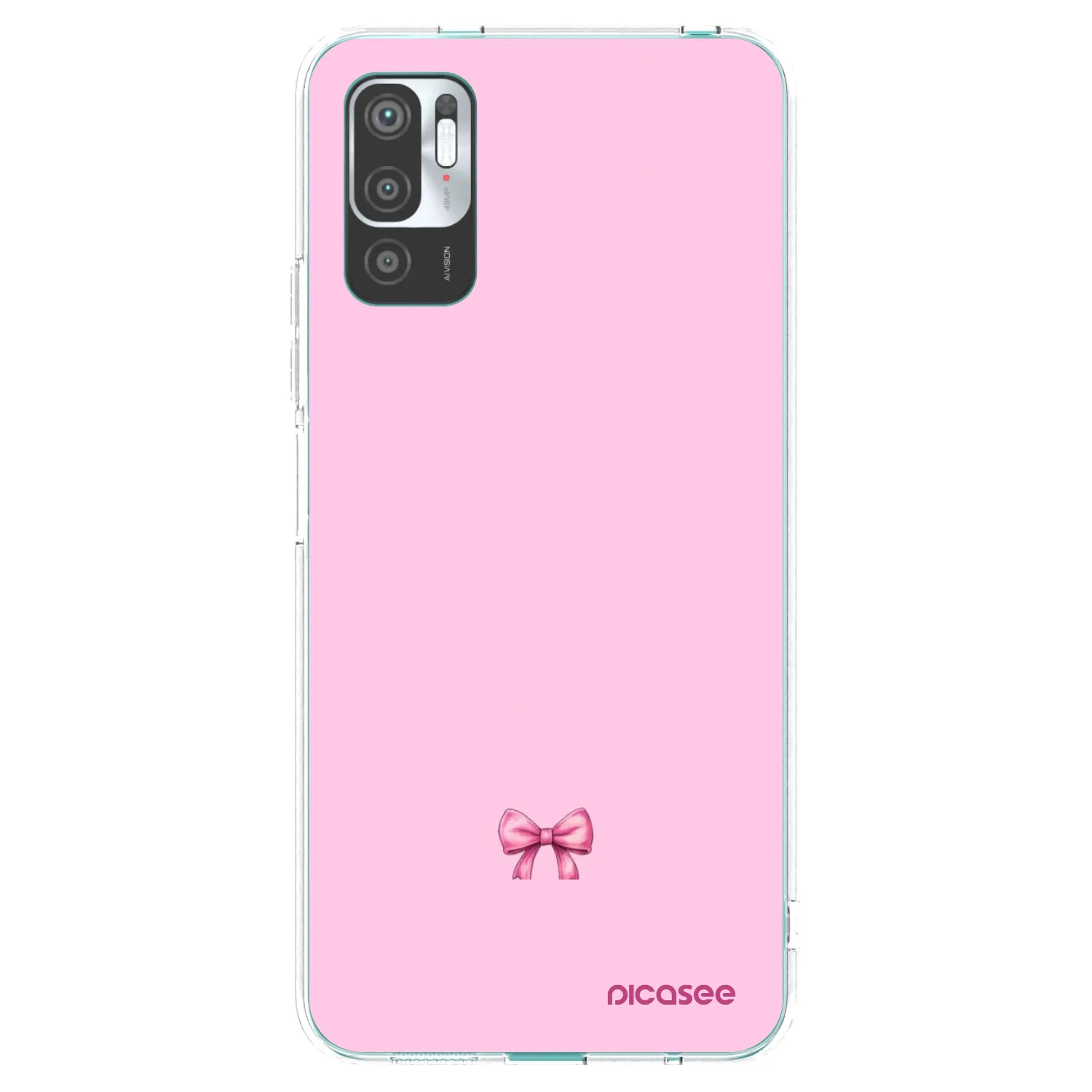 Picasee silikonska prozirna maskica za Xiaomi Redmi Note 10 5G - Blush bow