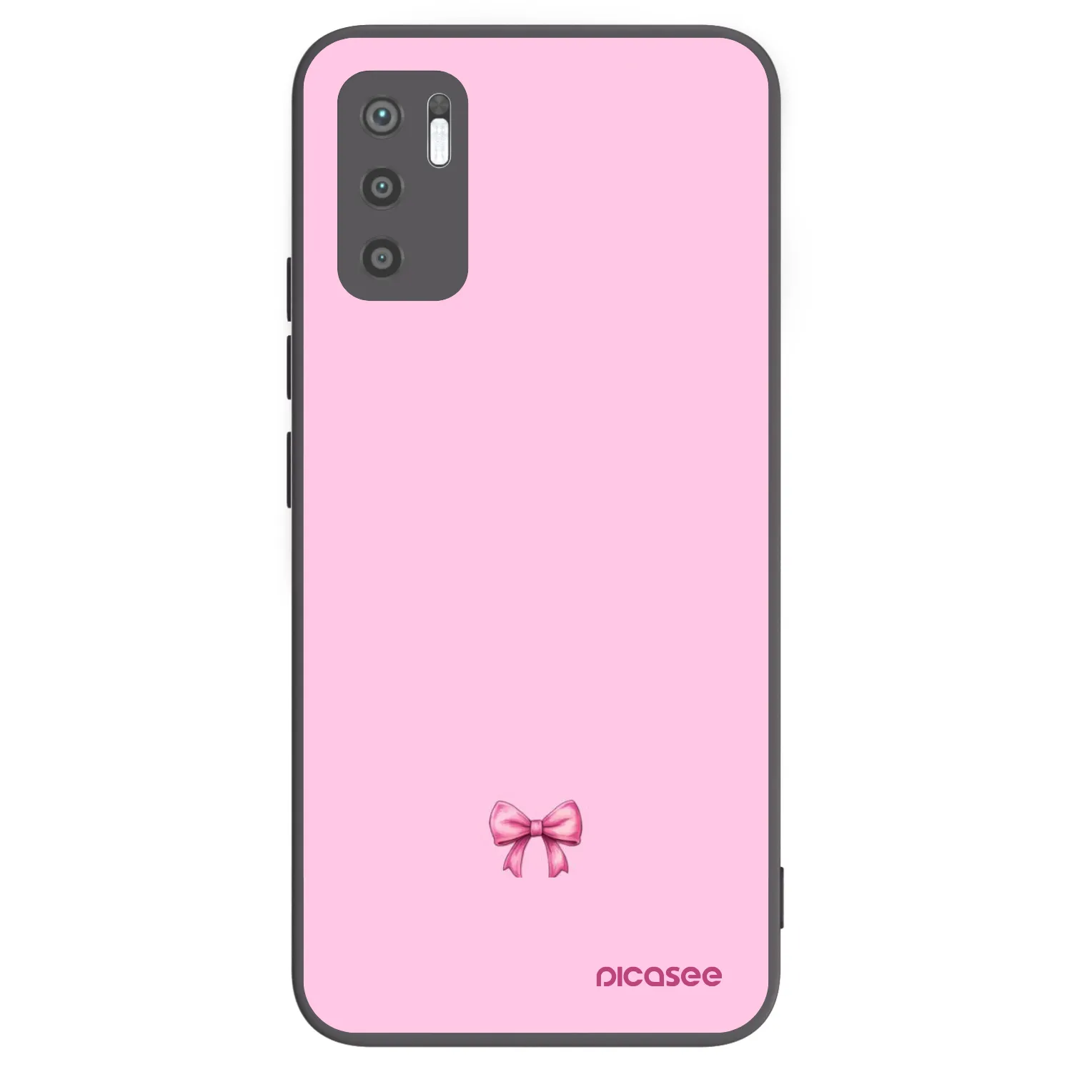 Picasee crna silikonska maskica za Xiaomi Redmi Note 10 5G - Blush bow