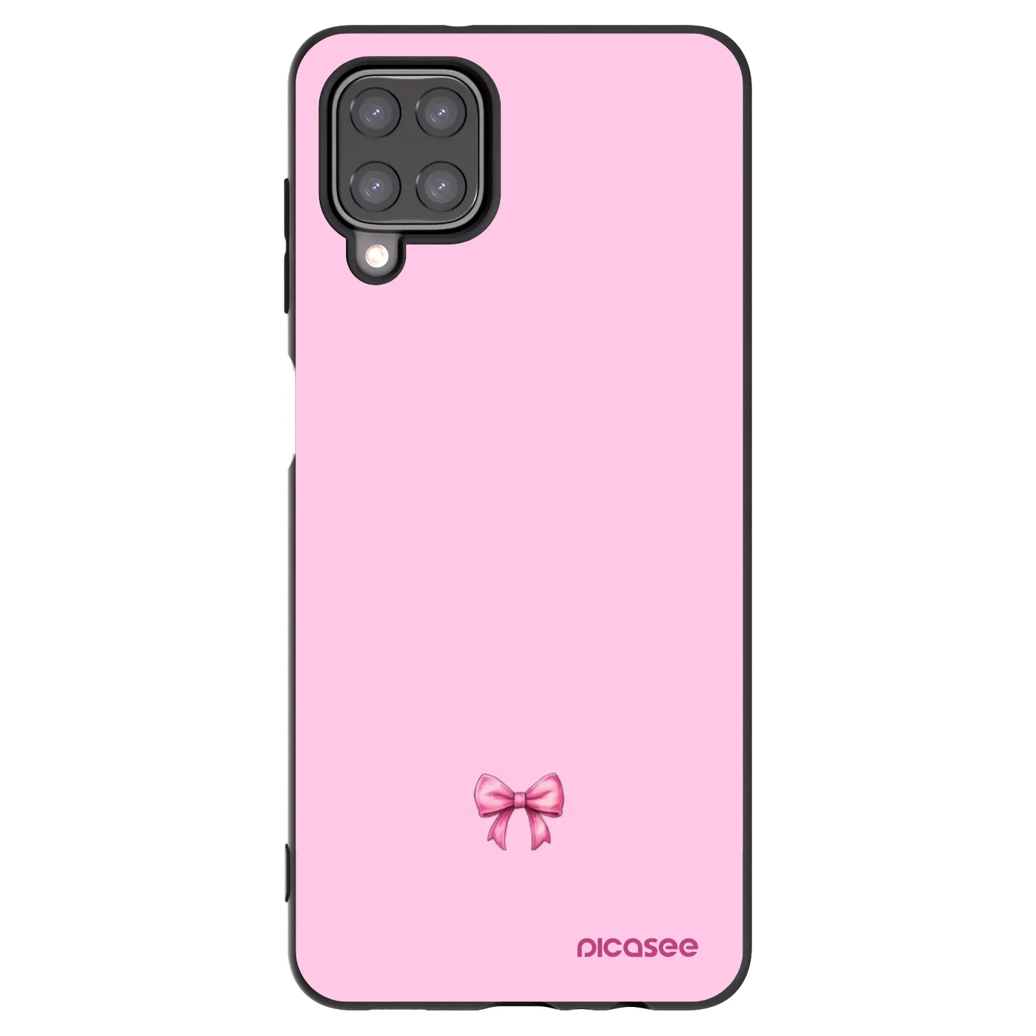 Picasee crna silikonska maskica za Samsung Galaxy M12 M127F - Blush bow
