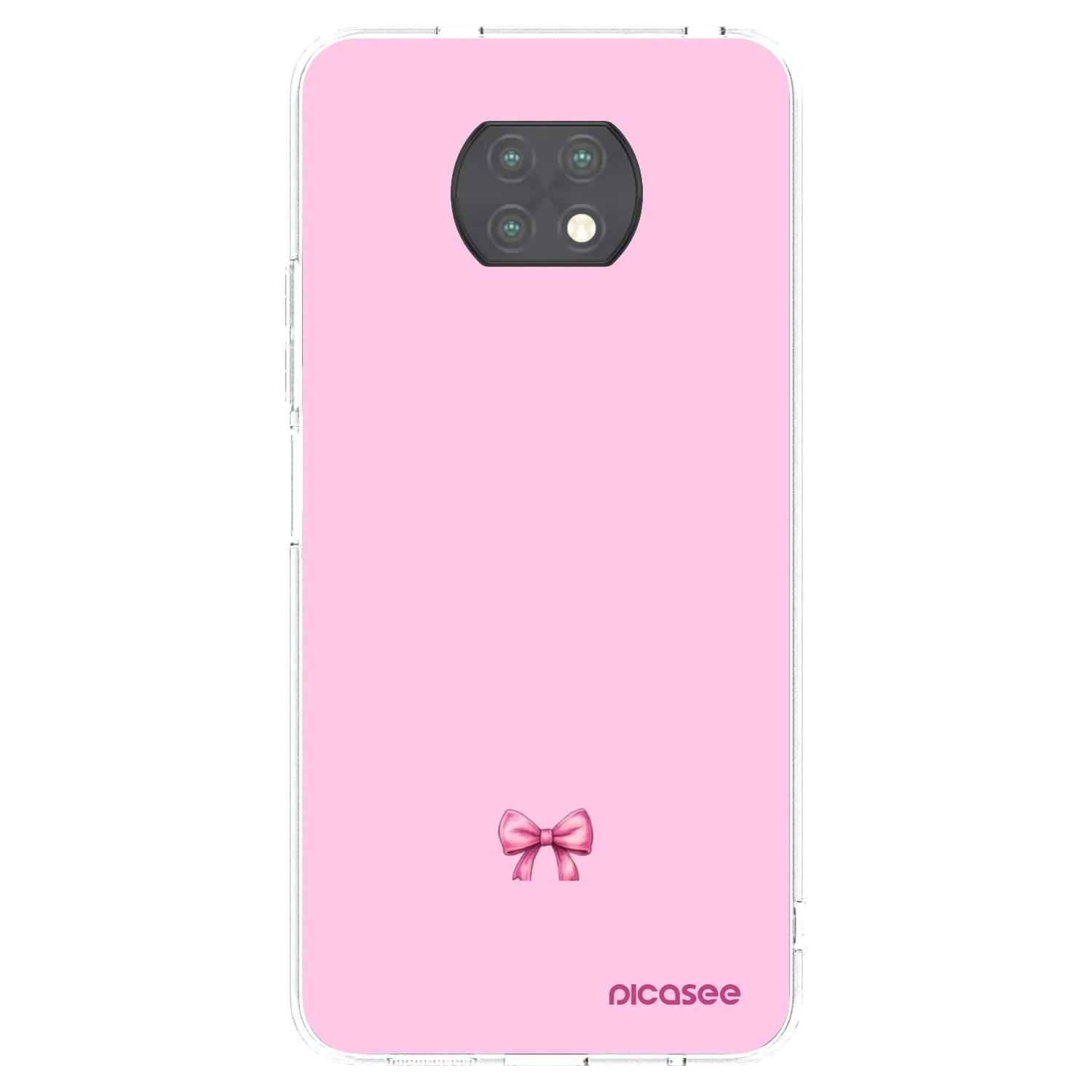 Picasee silikonska prozirna maskica za Xiaomi Redmi Note 9T - Blush bow