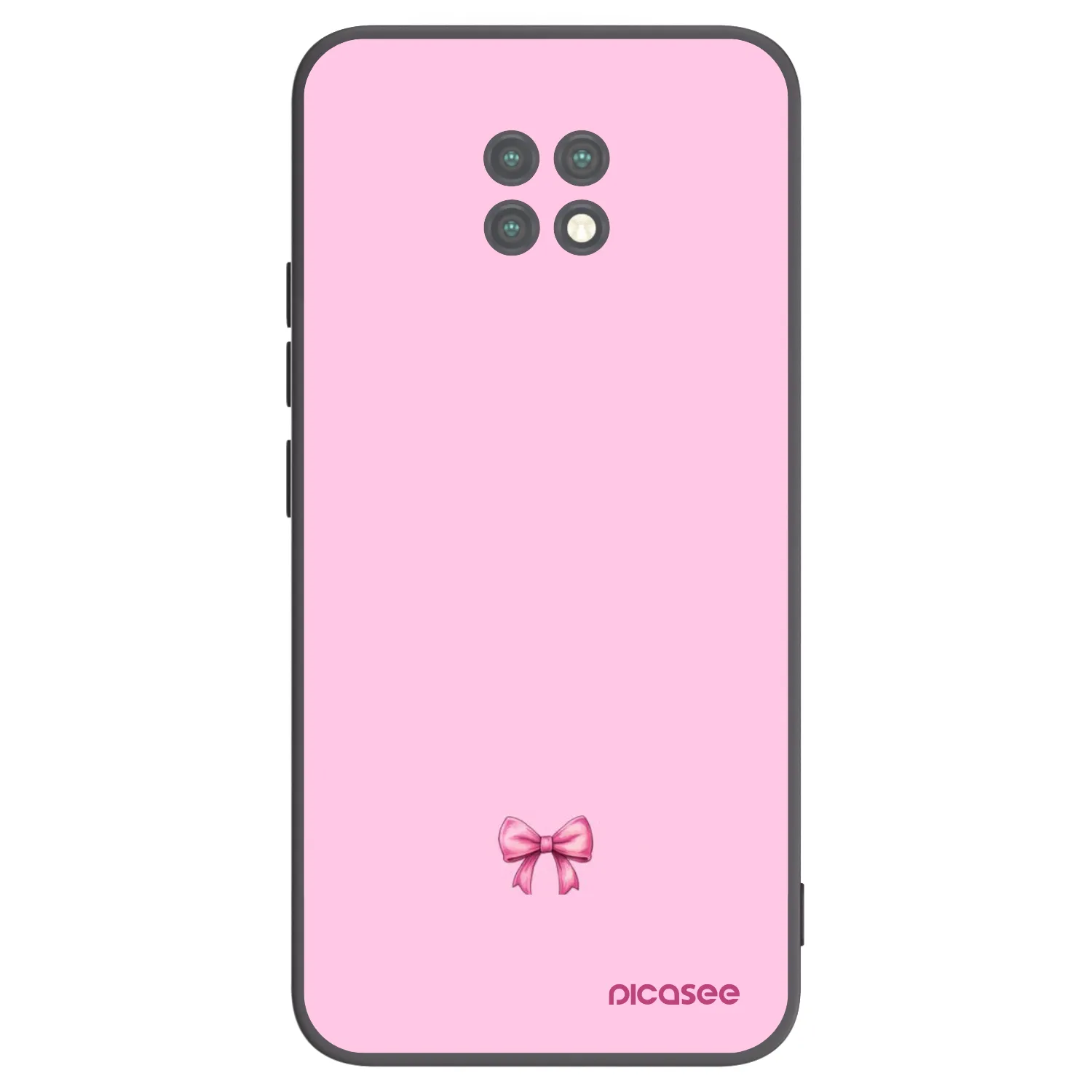 Picasee crna silikonska maskica za Xiaomi Redmi Note 9T - Blush bow