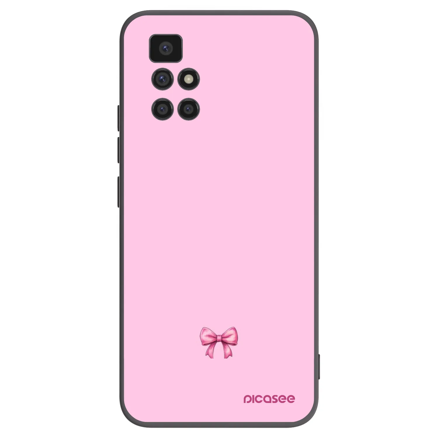 Picasee crna silikonska maskica za Xiaomi Redmi 10 - Blush bow