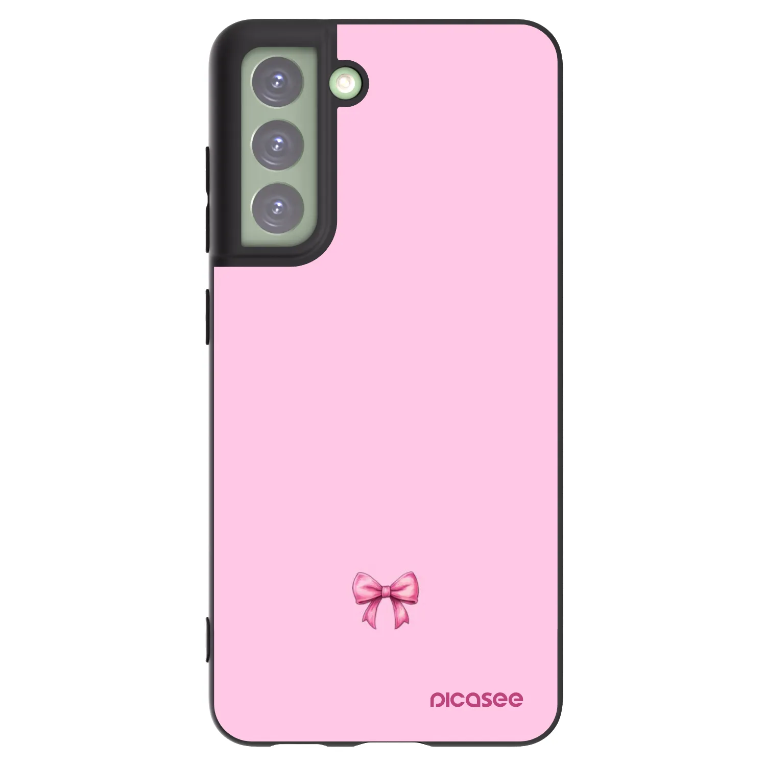 Picasee crna silikonska maskica za Samsung Galaxy S21 FE 5G - Blush bow