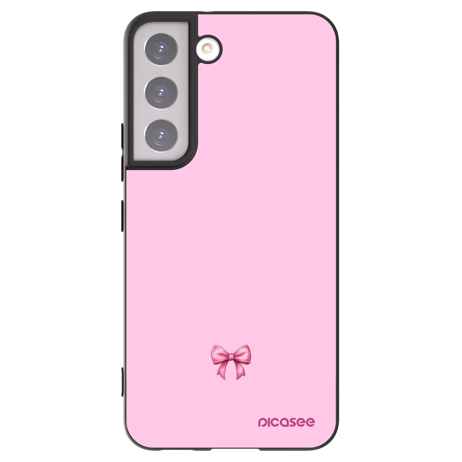 Picasee crna silikonska maskica za Samsung Galaxy S22 5G - Blush bow