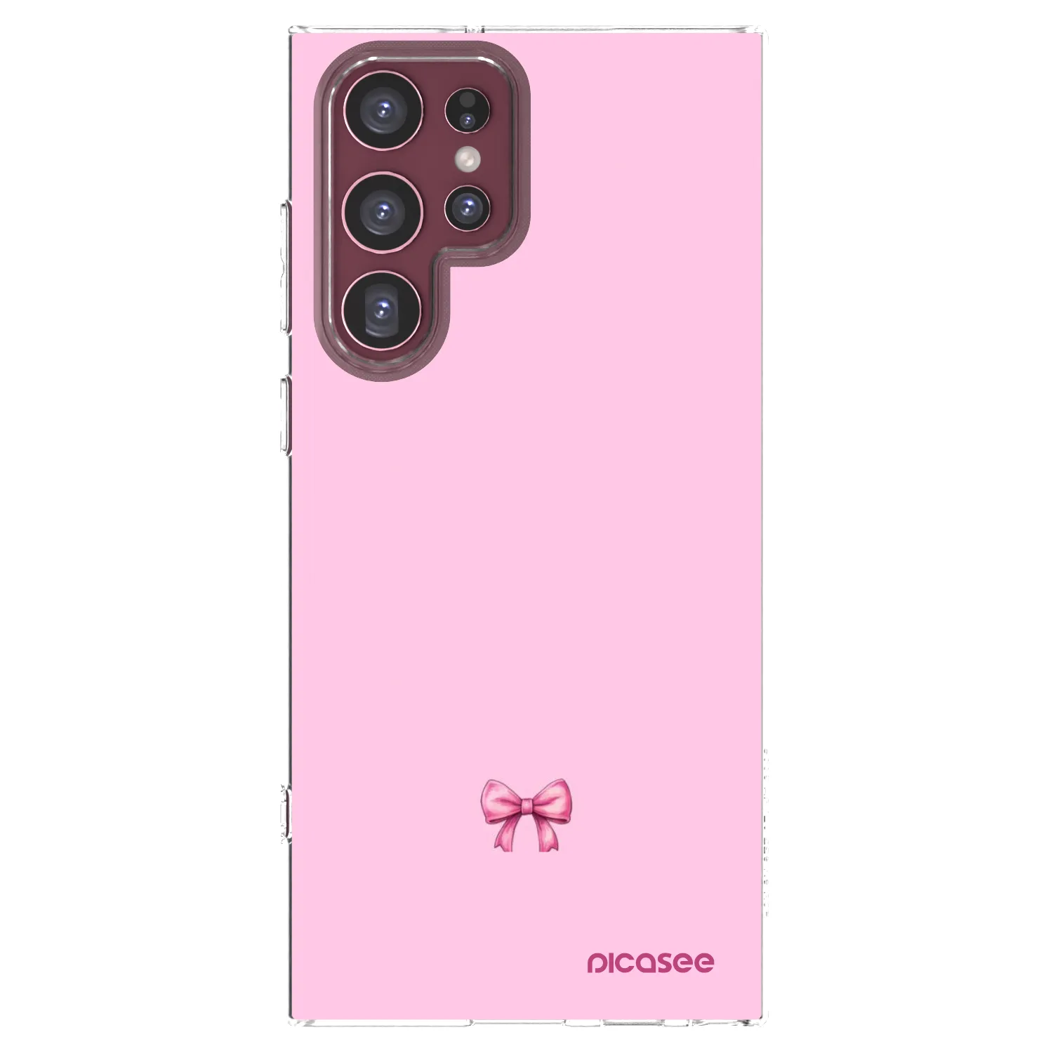 Picasee silikonska prozirna maskica za Samsung Galaxy S22 Ultra 5G - Blush bow