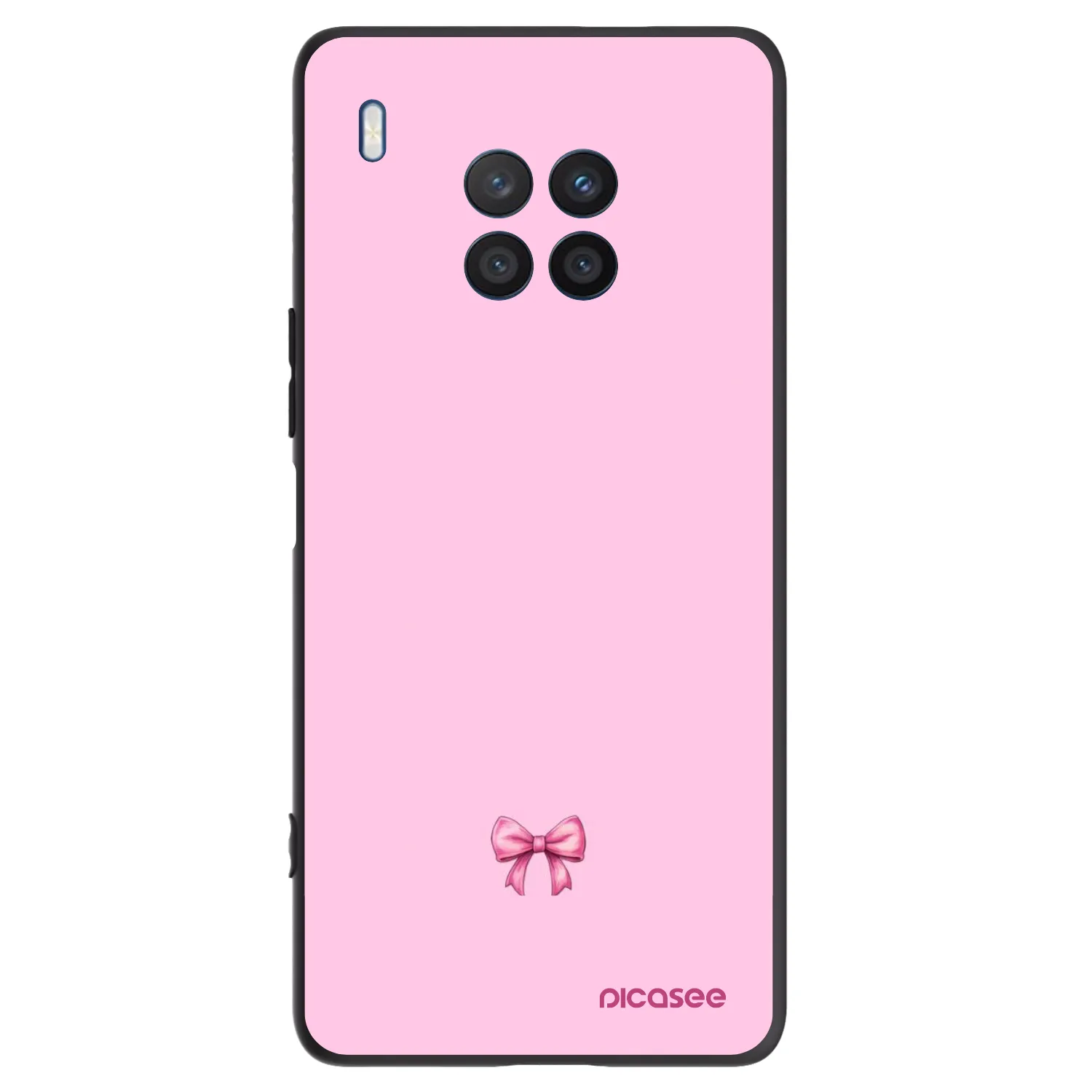 Picasee crna silikonska maskica za Honor 50 Lite - Blush bow