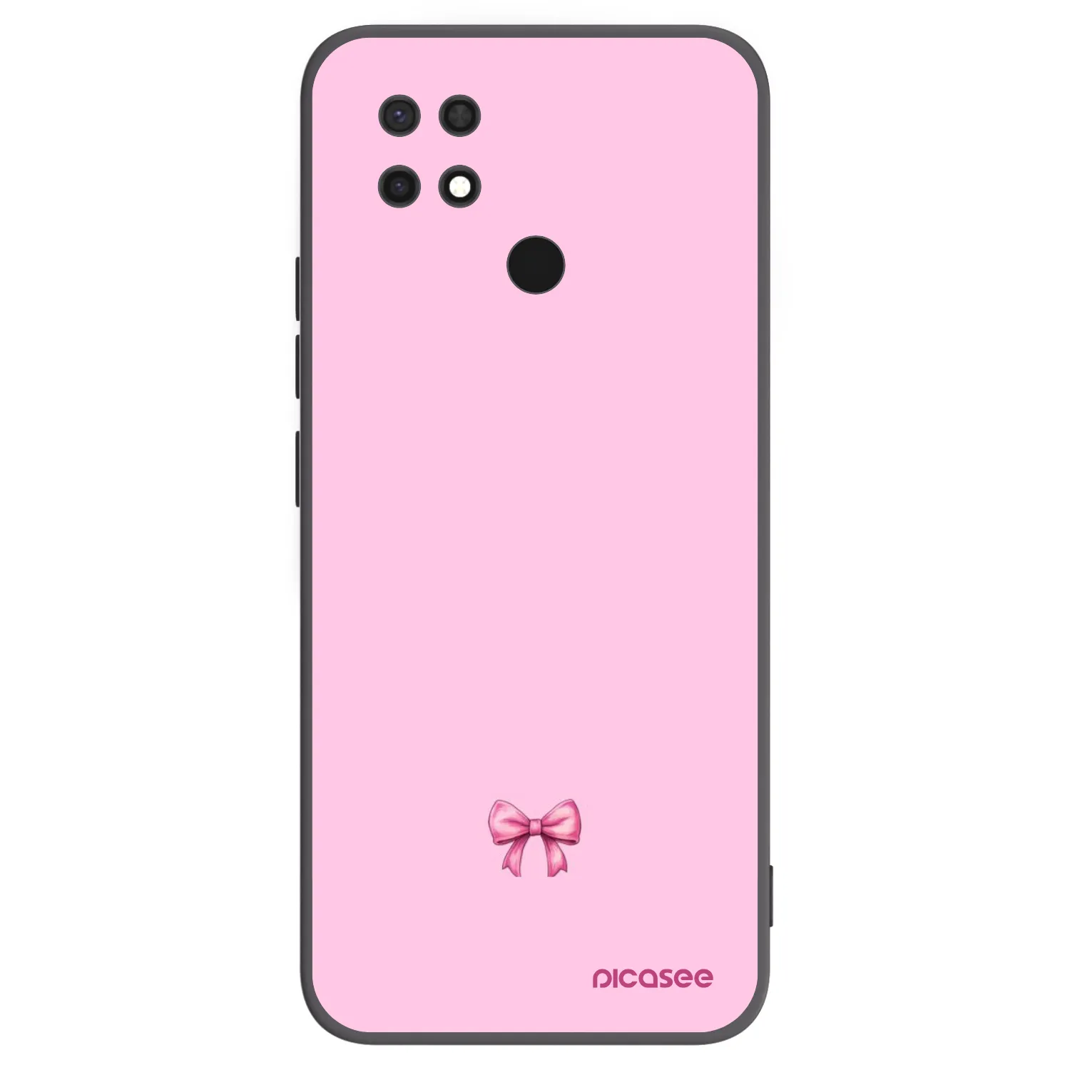 Picasee crna silikonska maskica za Xiaomi Redmi 10C - Blush bow