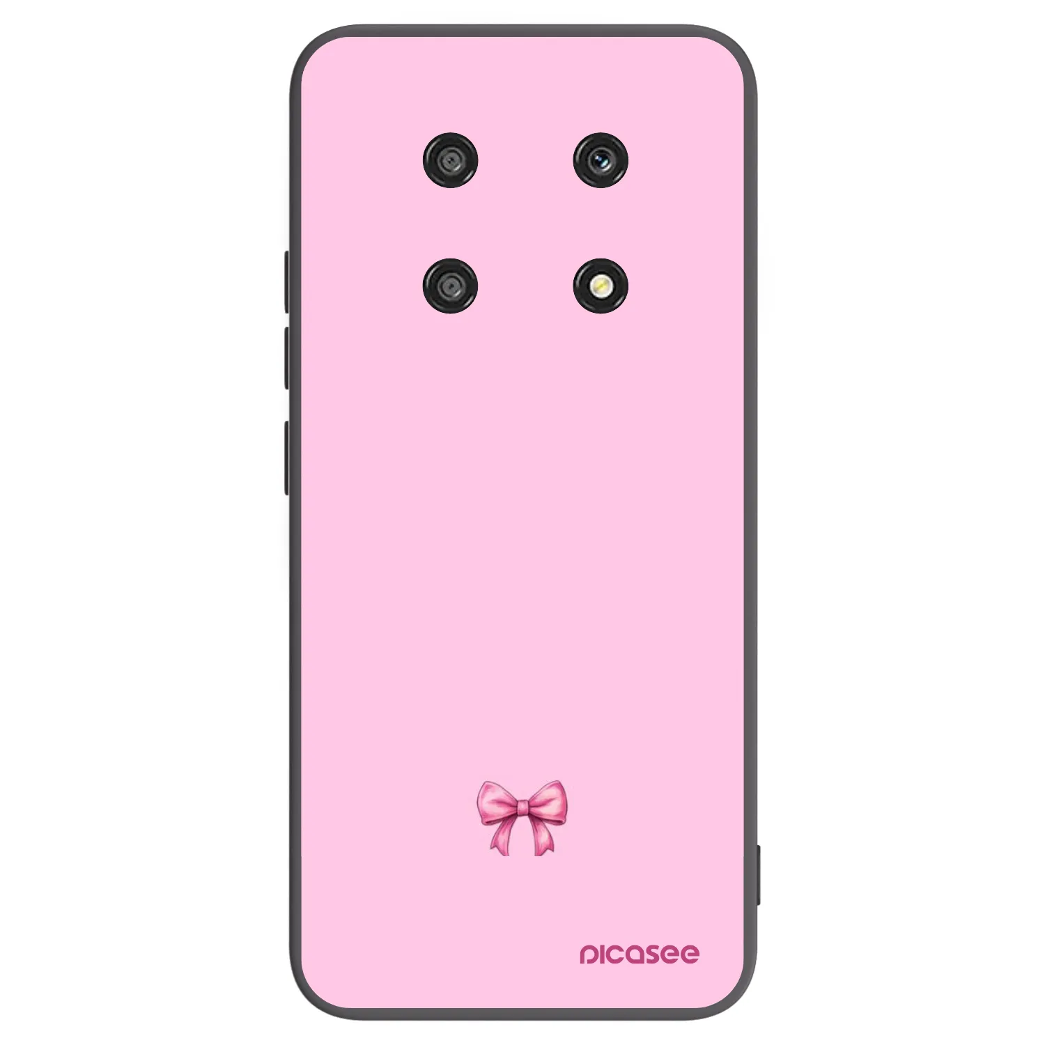 Picasee crna silikonska maskica za Honor Magic4 Lite 5G - Blush bow