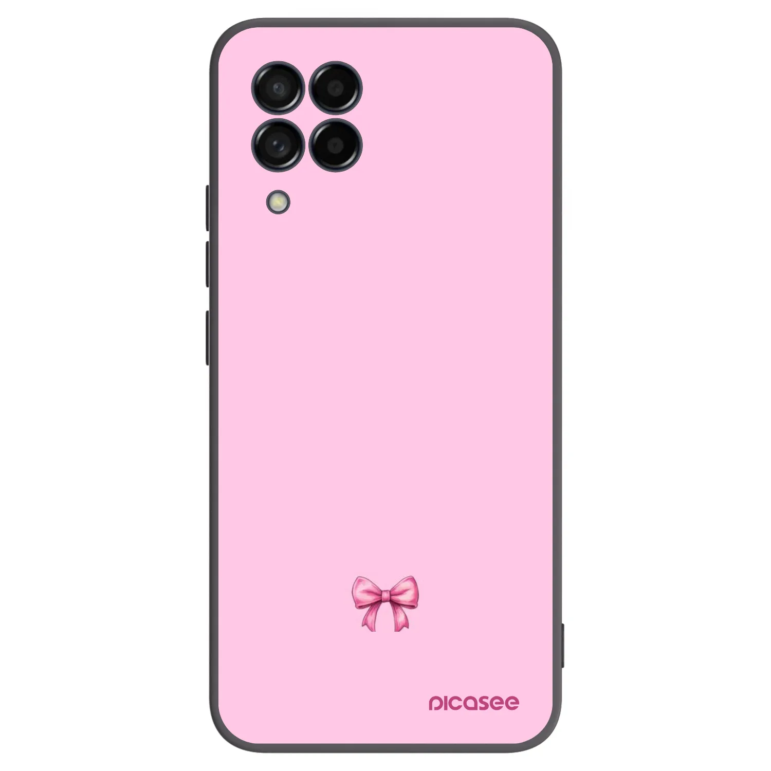 Picasee crna silikonska maskica za Samsung Galaxy M53 5G - Blush bow