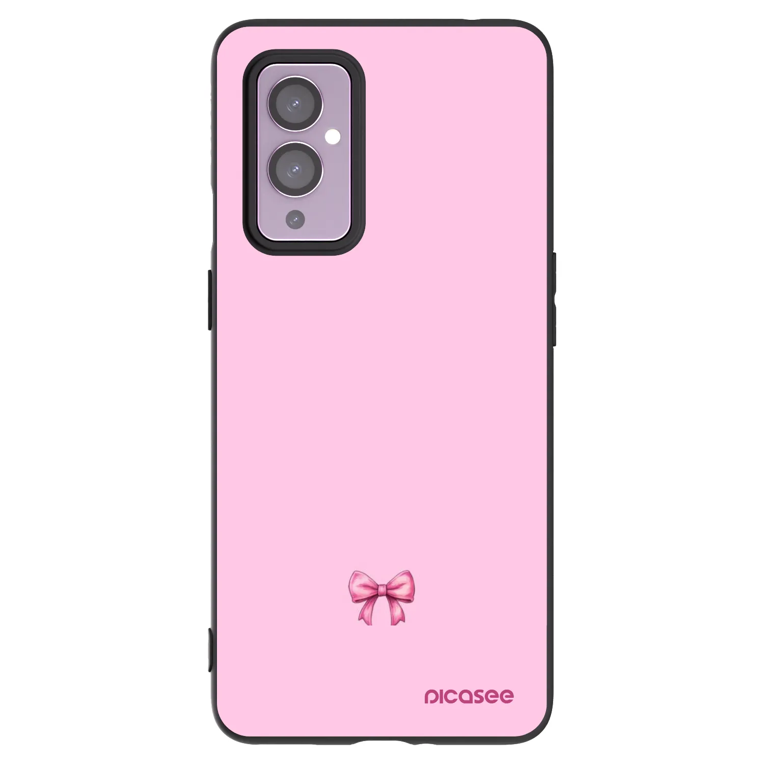 Picasee crna silikonska maskica za OnePlus 9 - Blush bow