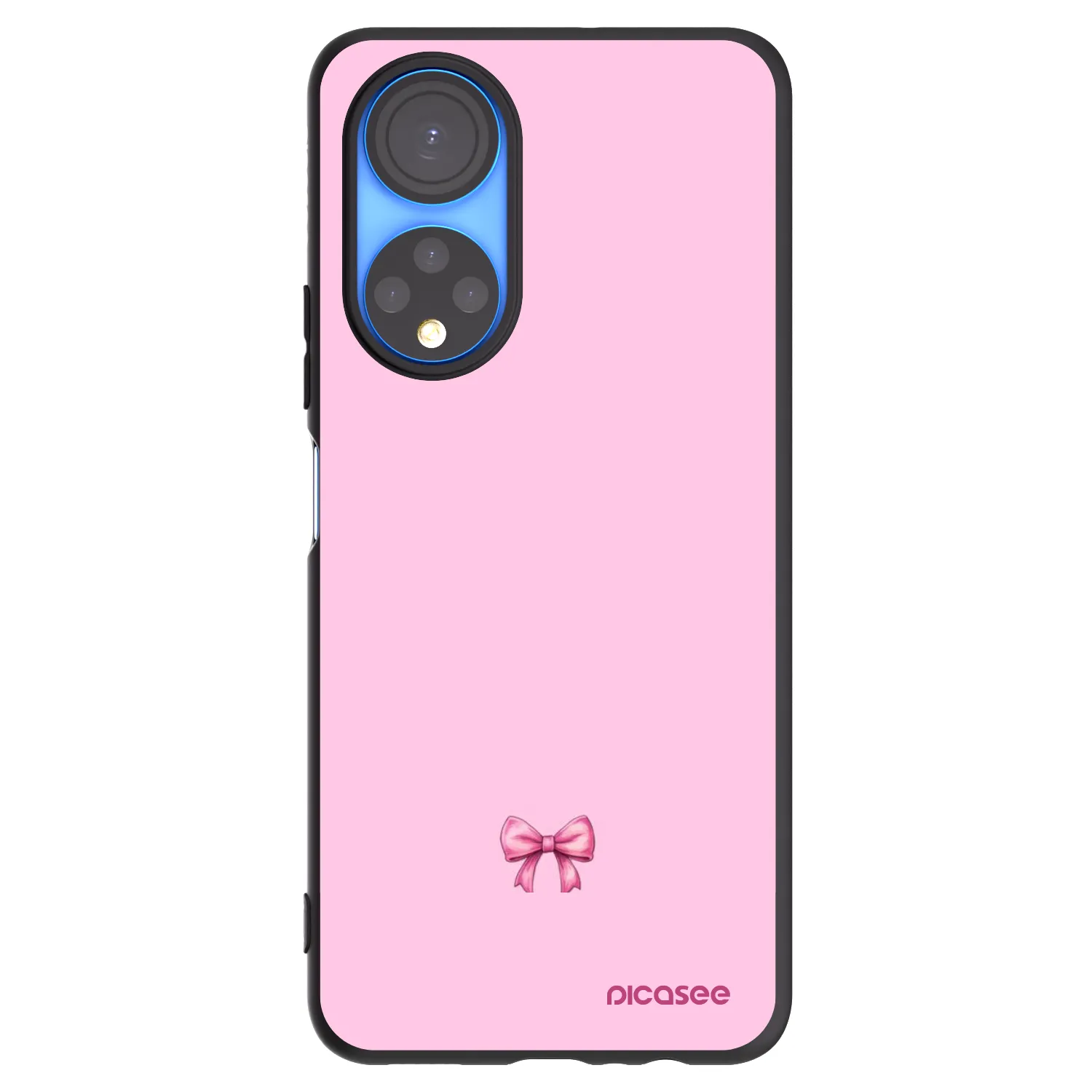 Picasee crna silikonska maskica za Honor X7 - Blush bow