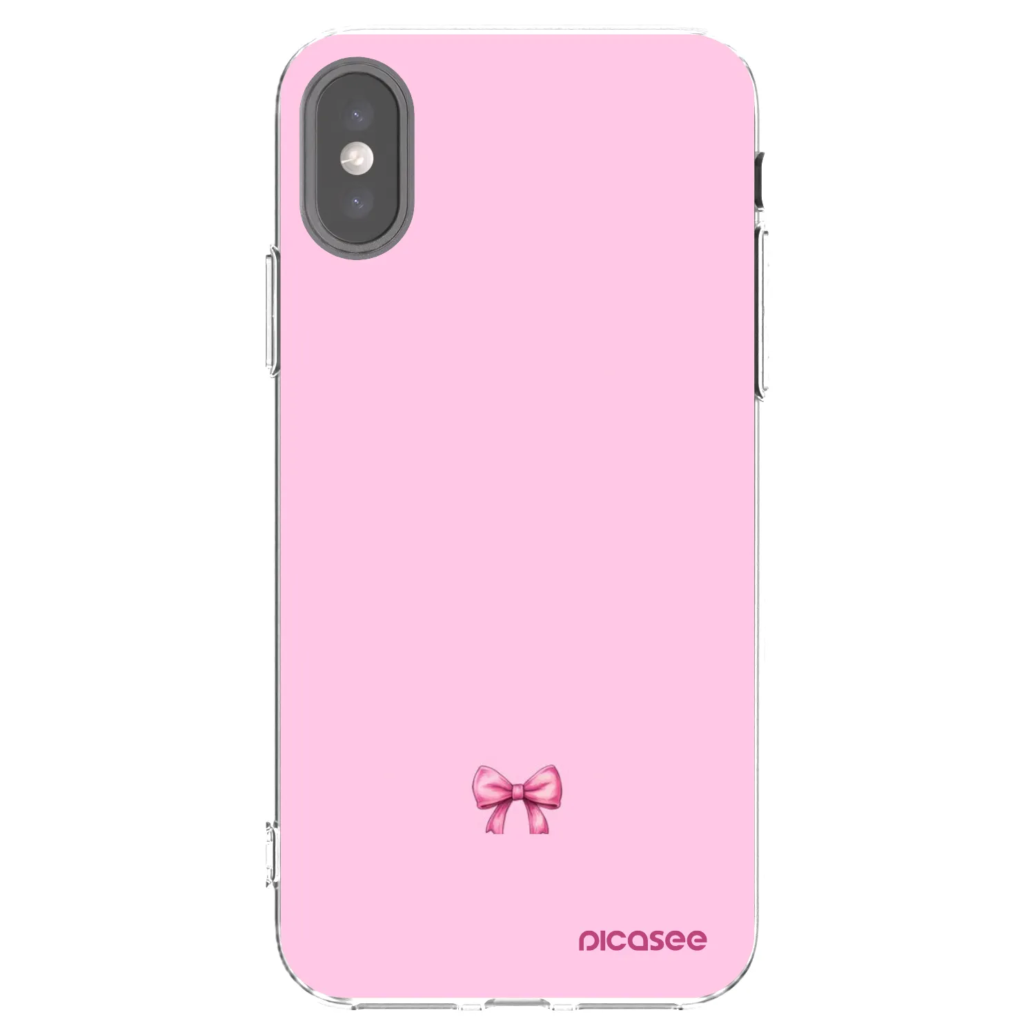 Picasee silikonska prozirna maskica za Apple iPhone X/XS - Blush bow
