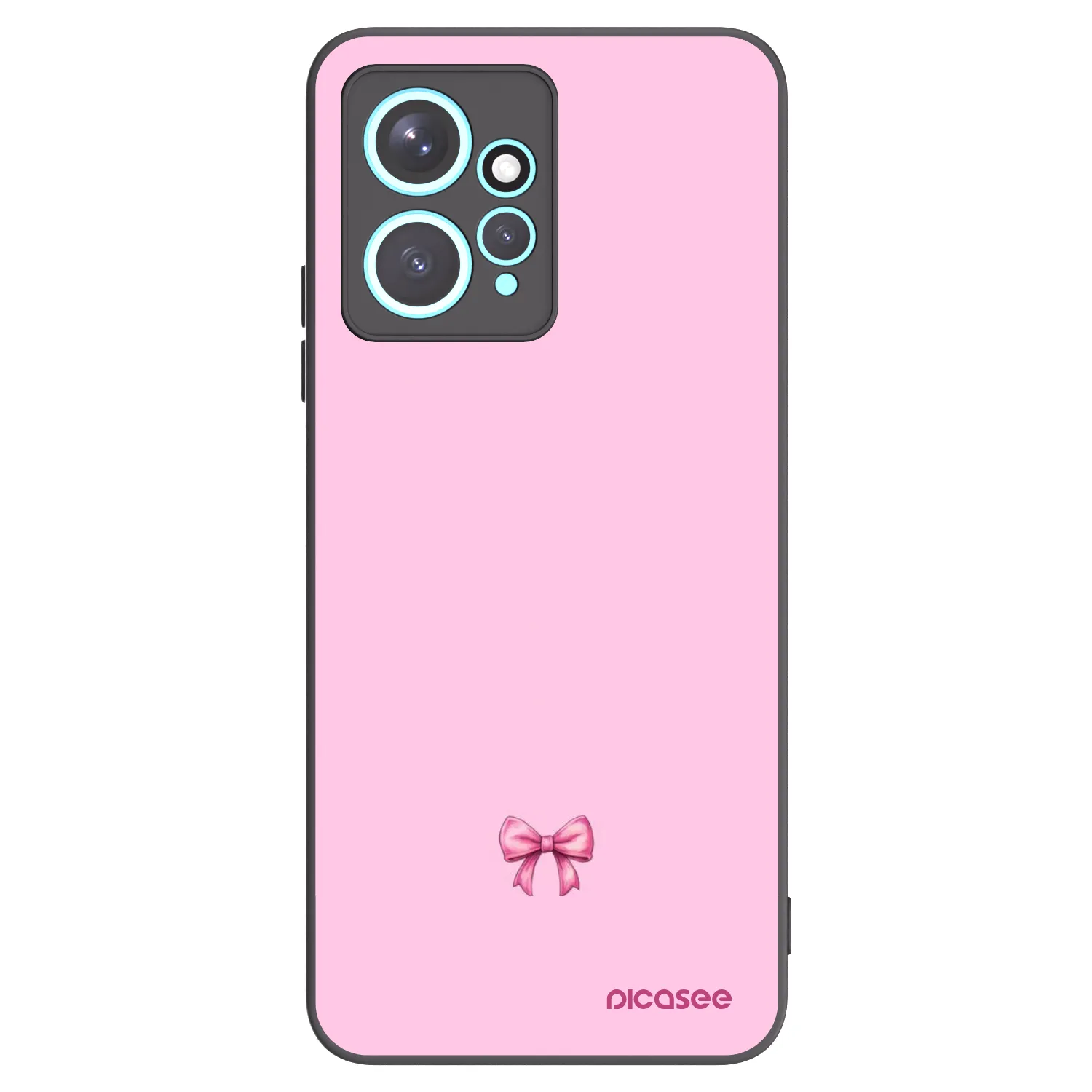 Picasee crna silikonska maskica za Xiaomi Redmi Note 12 4G - Blush bow