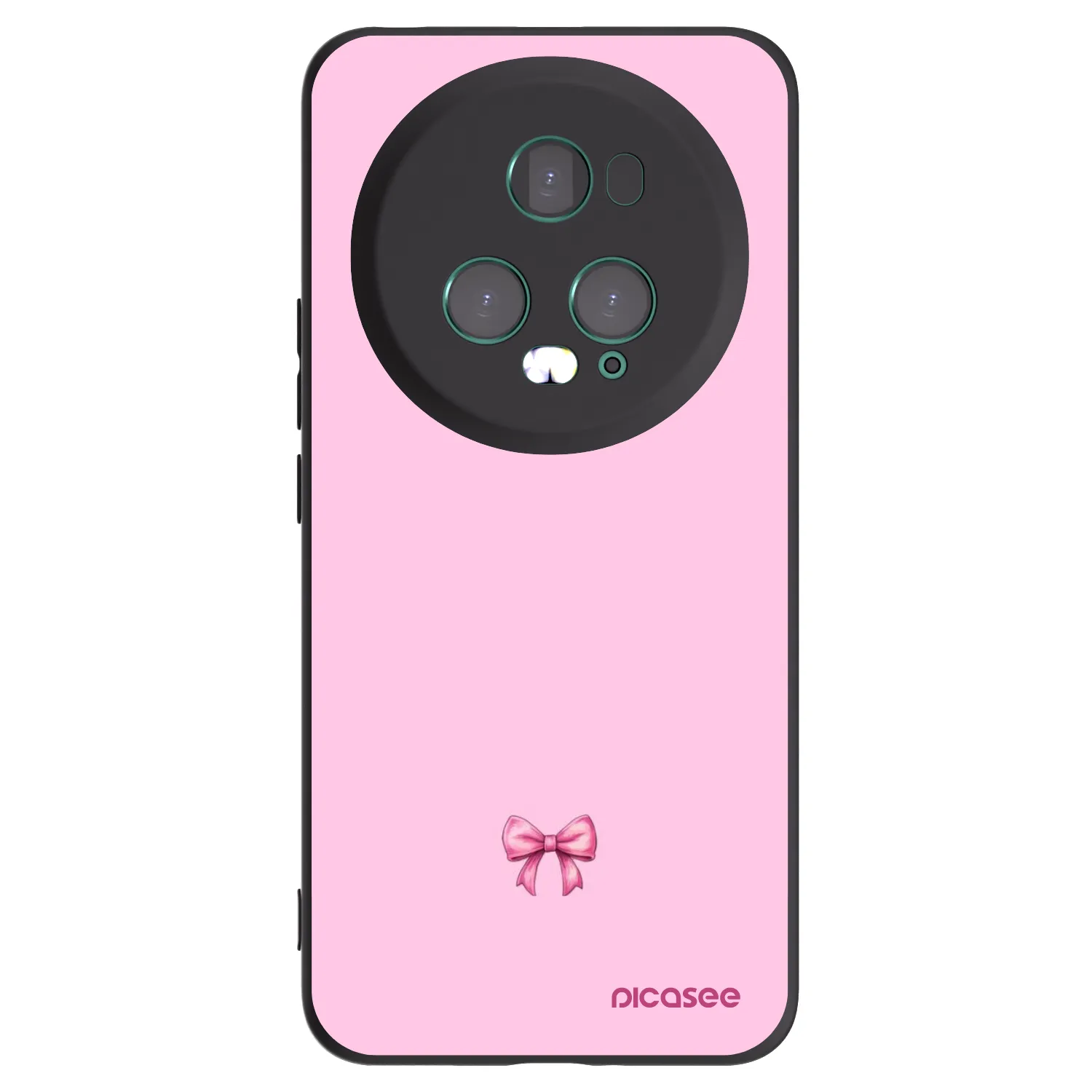 Picasee crna silikonska maskica za Honor Magic5 Pro - Blush bow