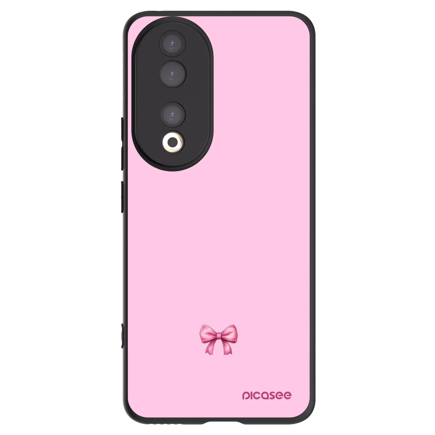 Picasee crna silikonska maskica za Honor 90 5G - Blush bow
