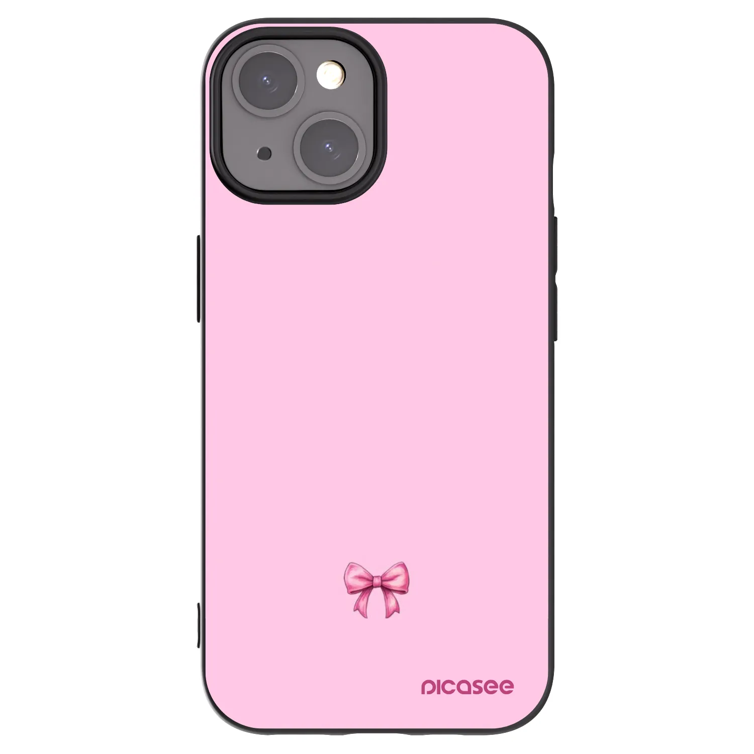 Picasee crna silikonska maskica za Apple iPhone 15 - Blush bow