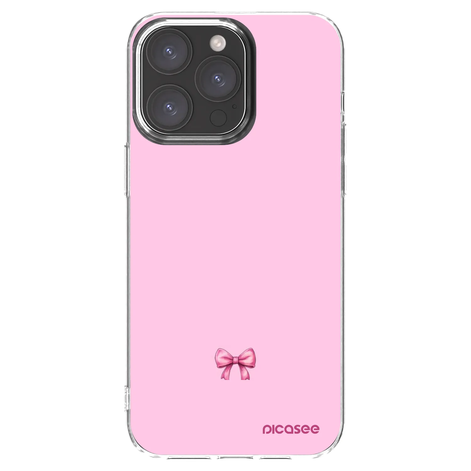 Picasee silikonska prozirna maskica za Apple iPhone 15 Pro Max - Blush bow