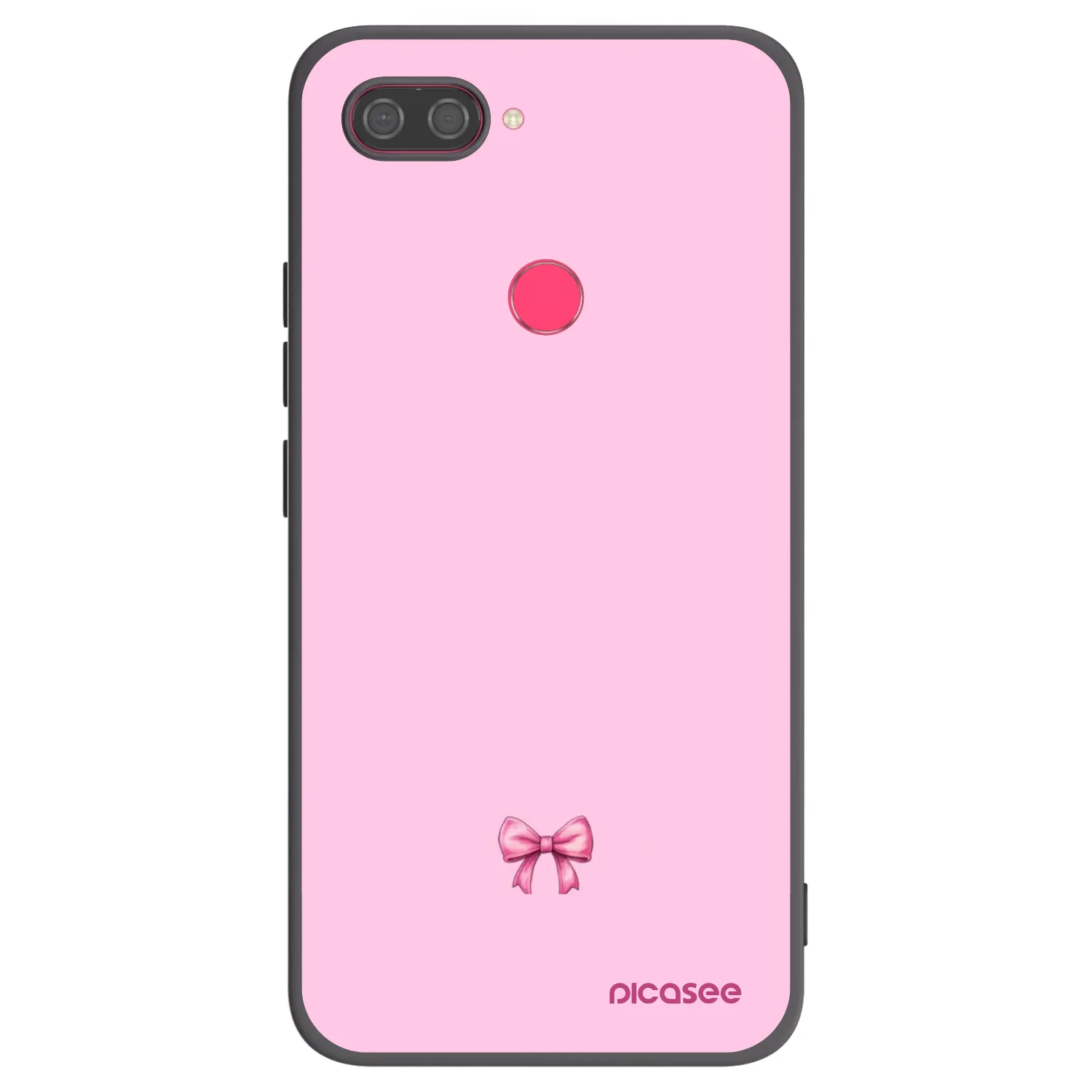 Picasee crna silikonska maskica za Xiaomi Mi 8 Lite - Blush bow