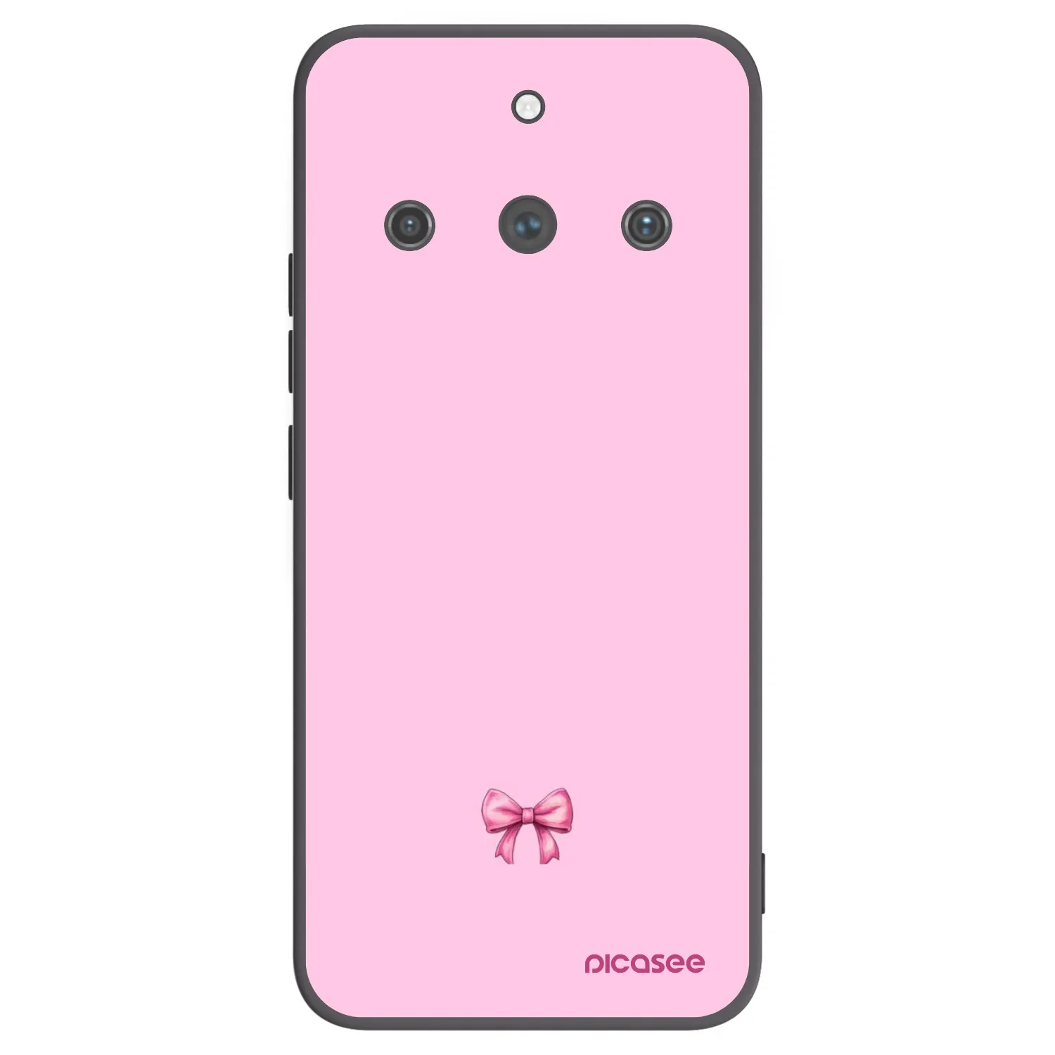 Picasee crna silikonska maskica za Realme 11 Pro+ - Blush bow