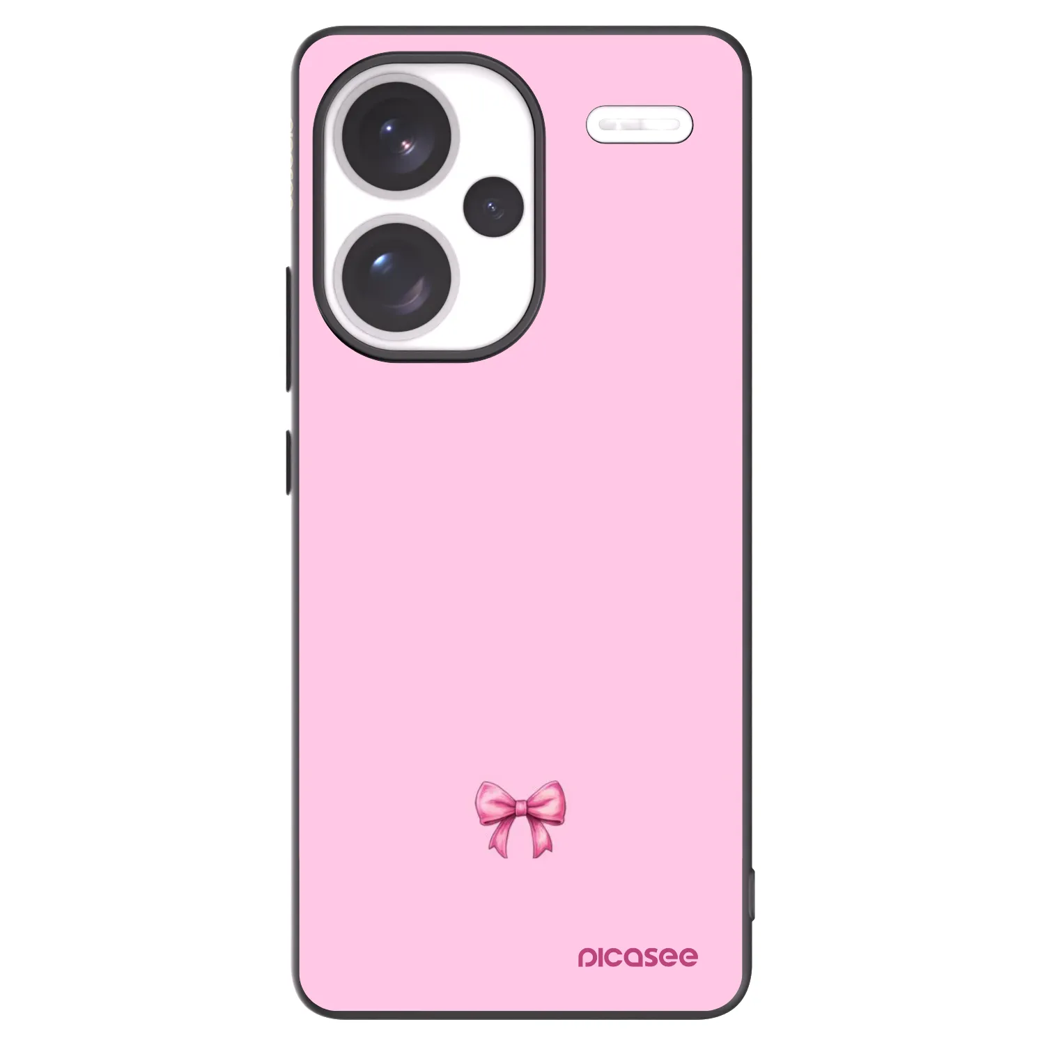Picasee crna silikonska maskica za Xiaomi Redmi Note 13 Pro+ 5G - Blush bow