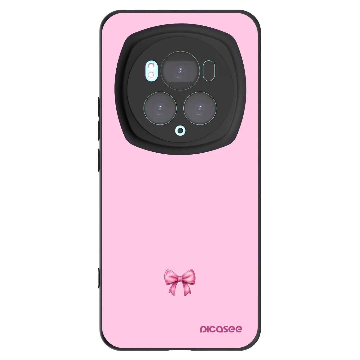 Picasee crna silikonska maskica za Honor Magic6 Pro - Blush bow