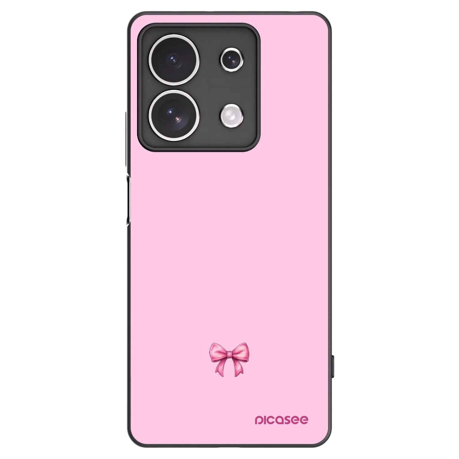 Picasee crna silikonska maskica za Xiaomi Redmi Note 13 4G - Blush bow
