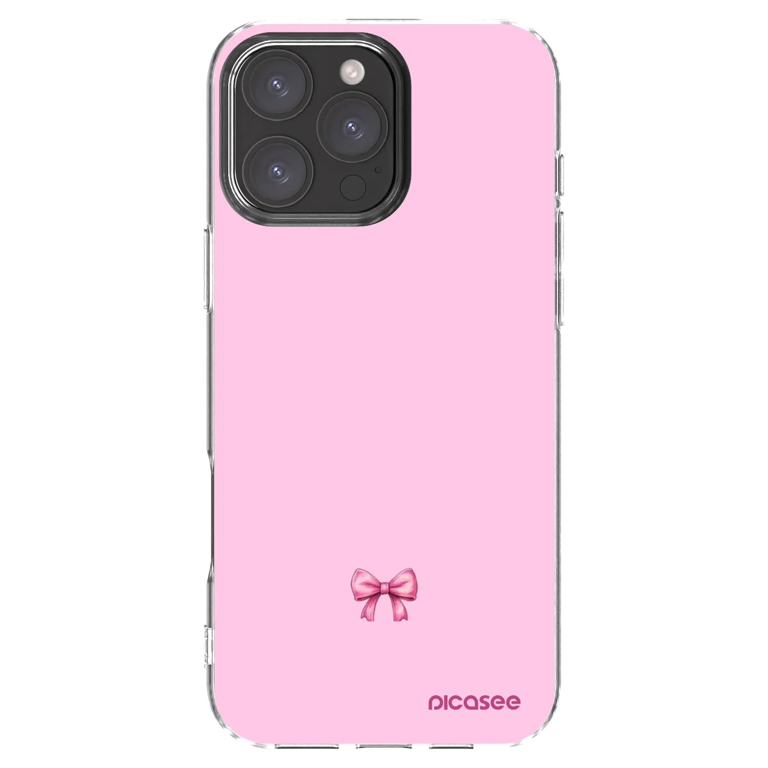 Picasee silikonska prozirna maskica za Apple iPhone 16 Pro Max - Blush bow