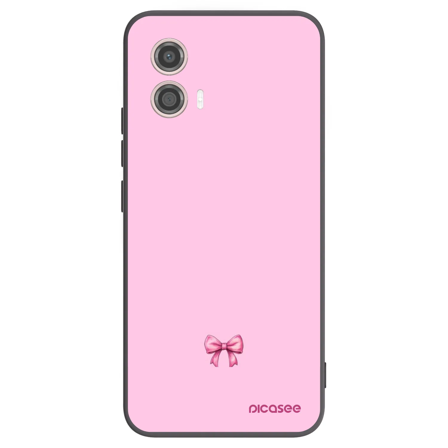 Picasee crna silikonska maskica za Motorola Moto G53 5G - Blush bow