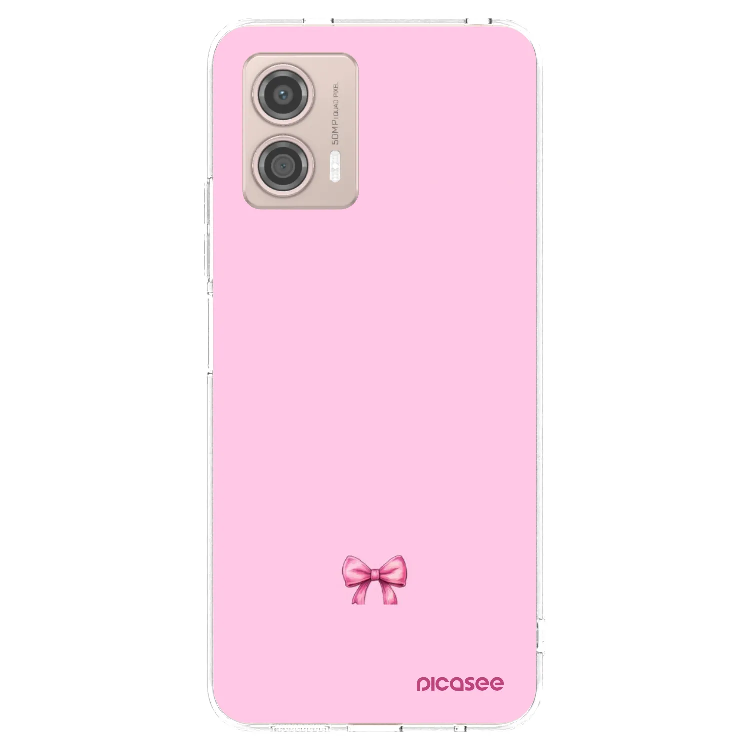Picasee silikonska prozirna maskica za Motorola Moto G53 5G - Blush bow