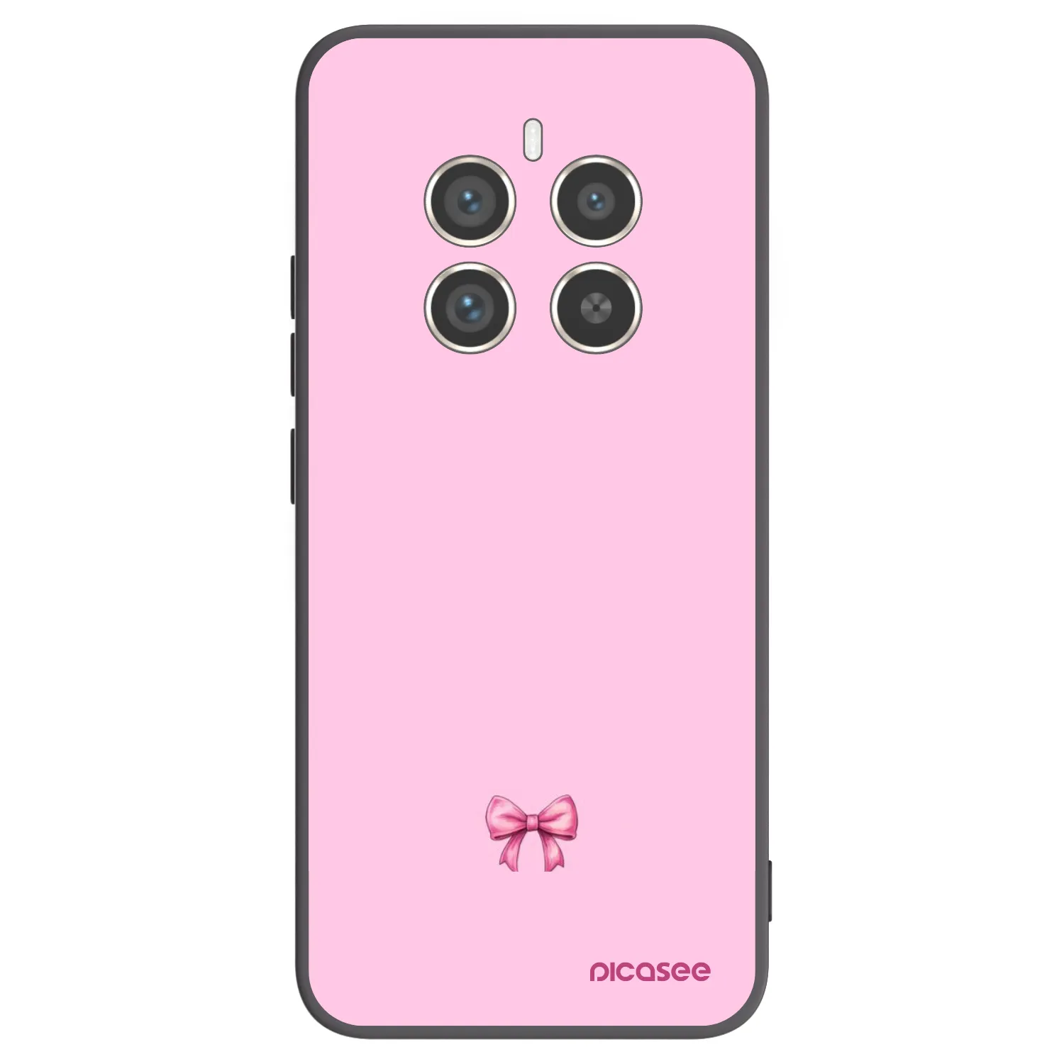 Picasee crna silikonska maskica za Realme 12 Pro 5G - Blush bow