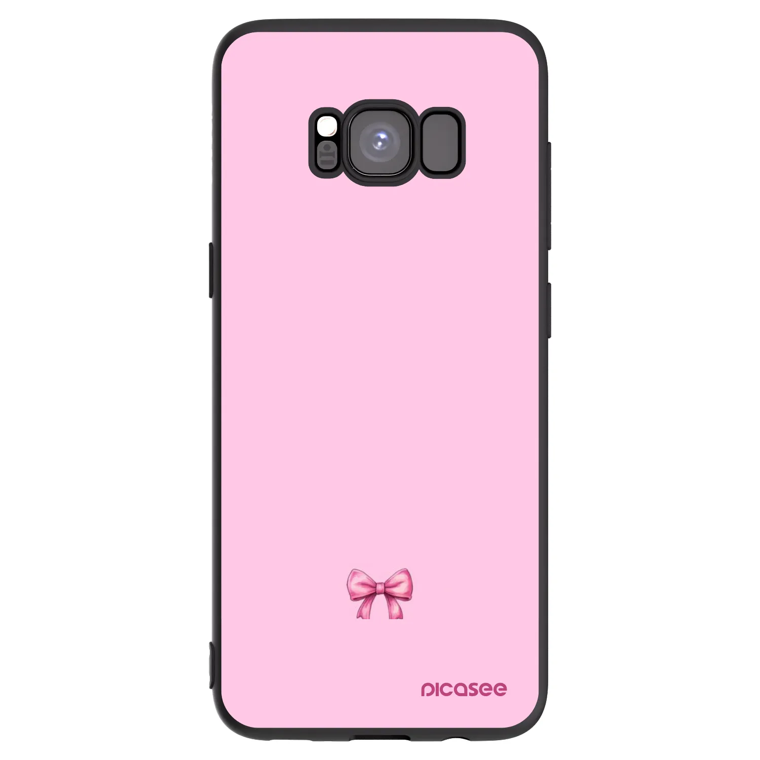 Picasee crna silikonska maskica za Samsung Galaxy S8 G950F - Blush bow