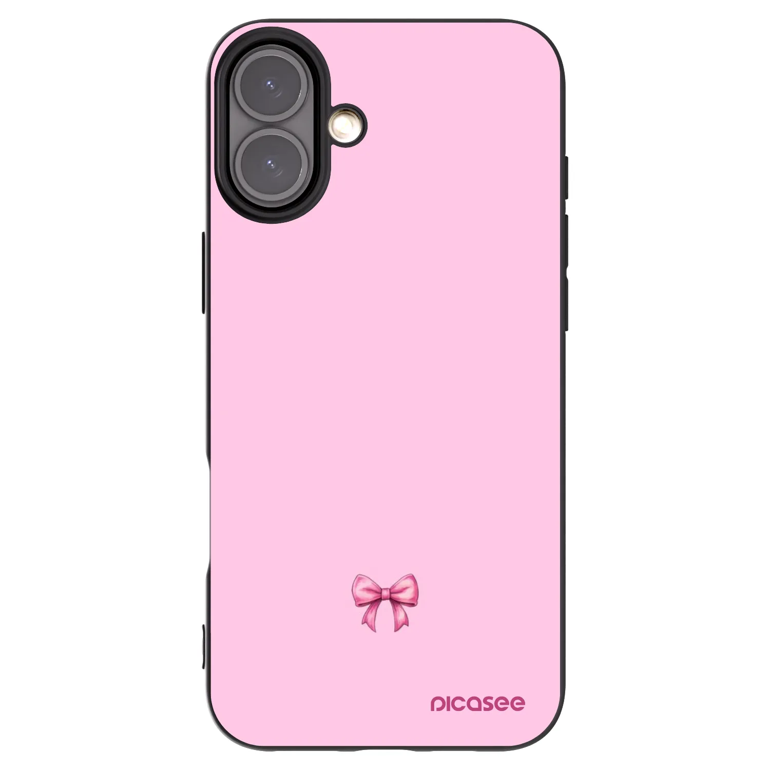 Picasee crna silikonska maskica za Apple iPhone 16 Plus - Blush bow