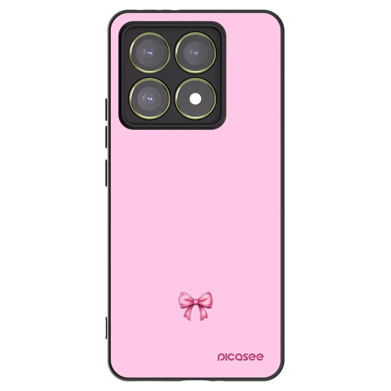 Picasee crna silikonska maskica za Xiaomi 14T - Blush bow