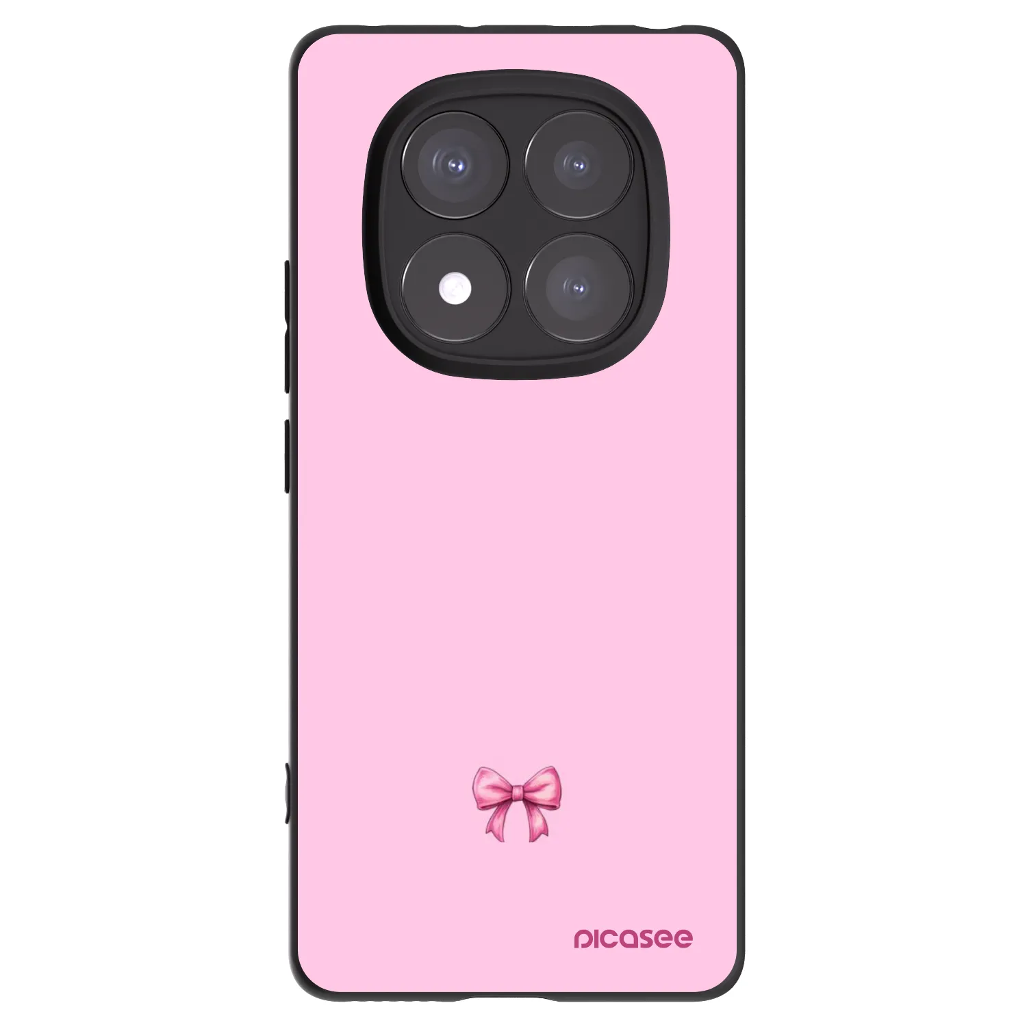Picasee crna silikonska maskica za Xiaomi Redmi Note 14 Pro+ 5G - Blush bow