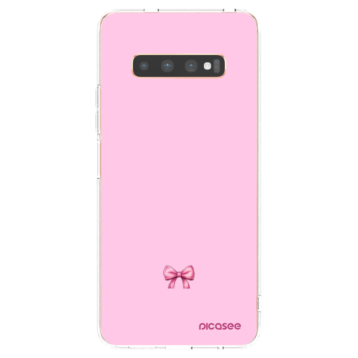 Picasee silikonska prozirna maskica za Samsung Galaxy S10 Plus G975 - Blush bow