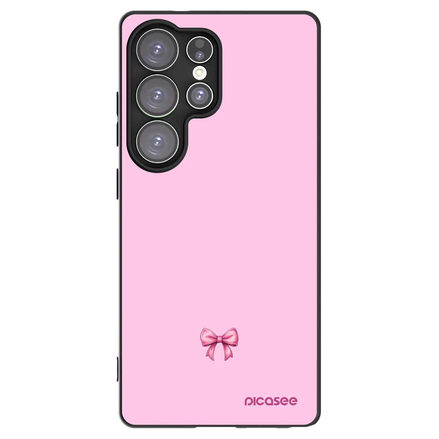 Picasee crna silikonska maskica za Samsung Galaxy S25 Ultra 5G - Blush bow