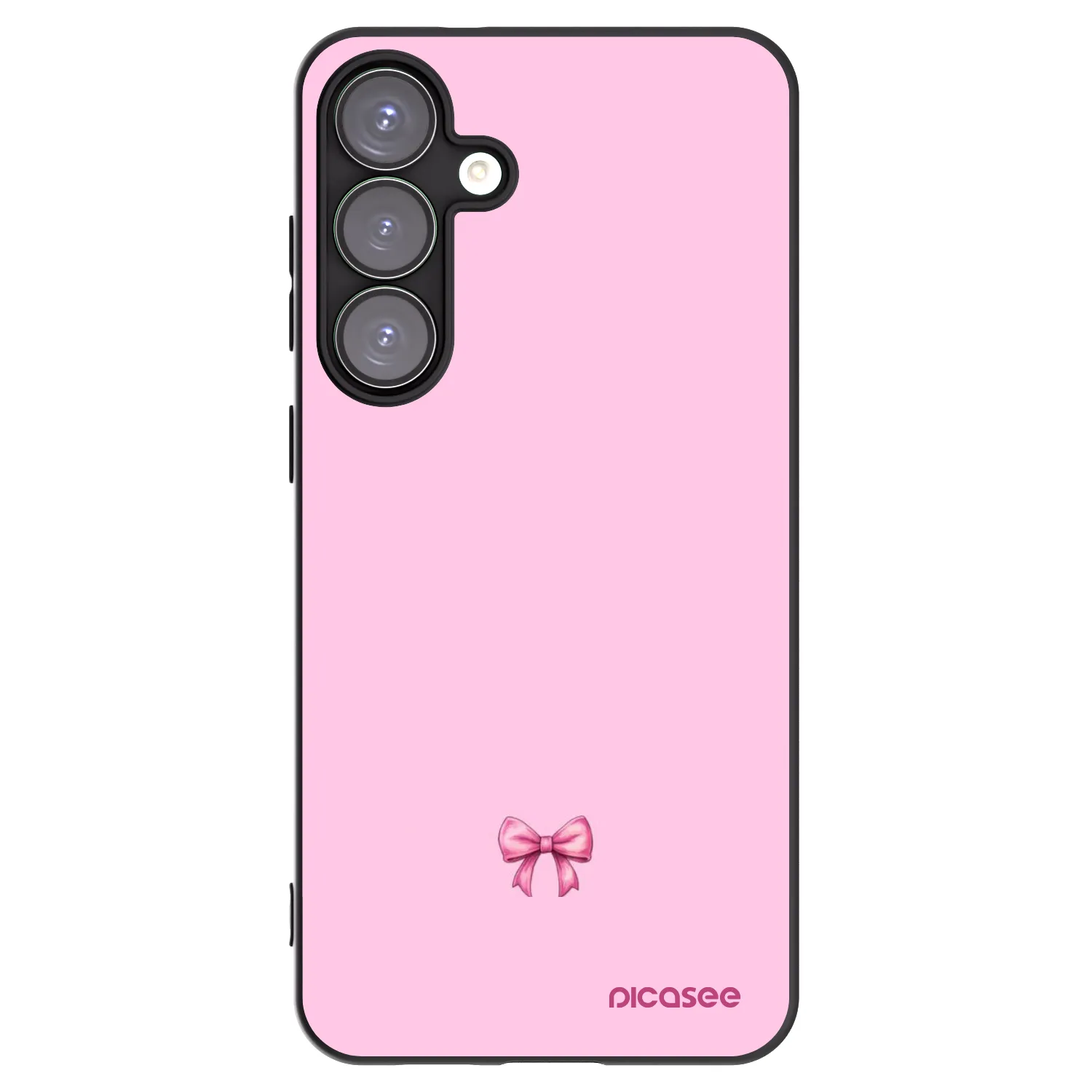 Picasee crna silikonska maskica za Samsung Galaxy S25+ 5G - Blush bow