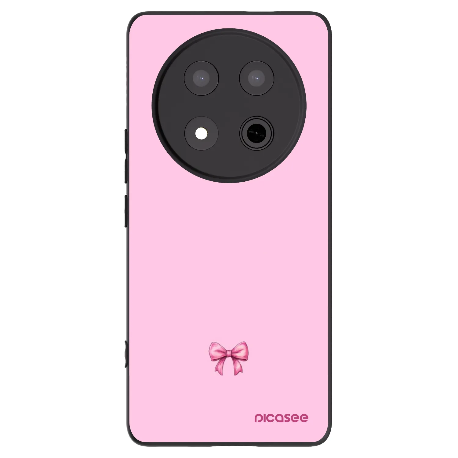Picasee crna silikonska maskica za Honor Magic7 Lite 5G - Blush bow