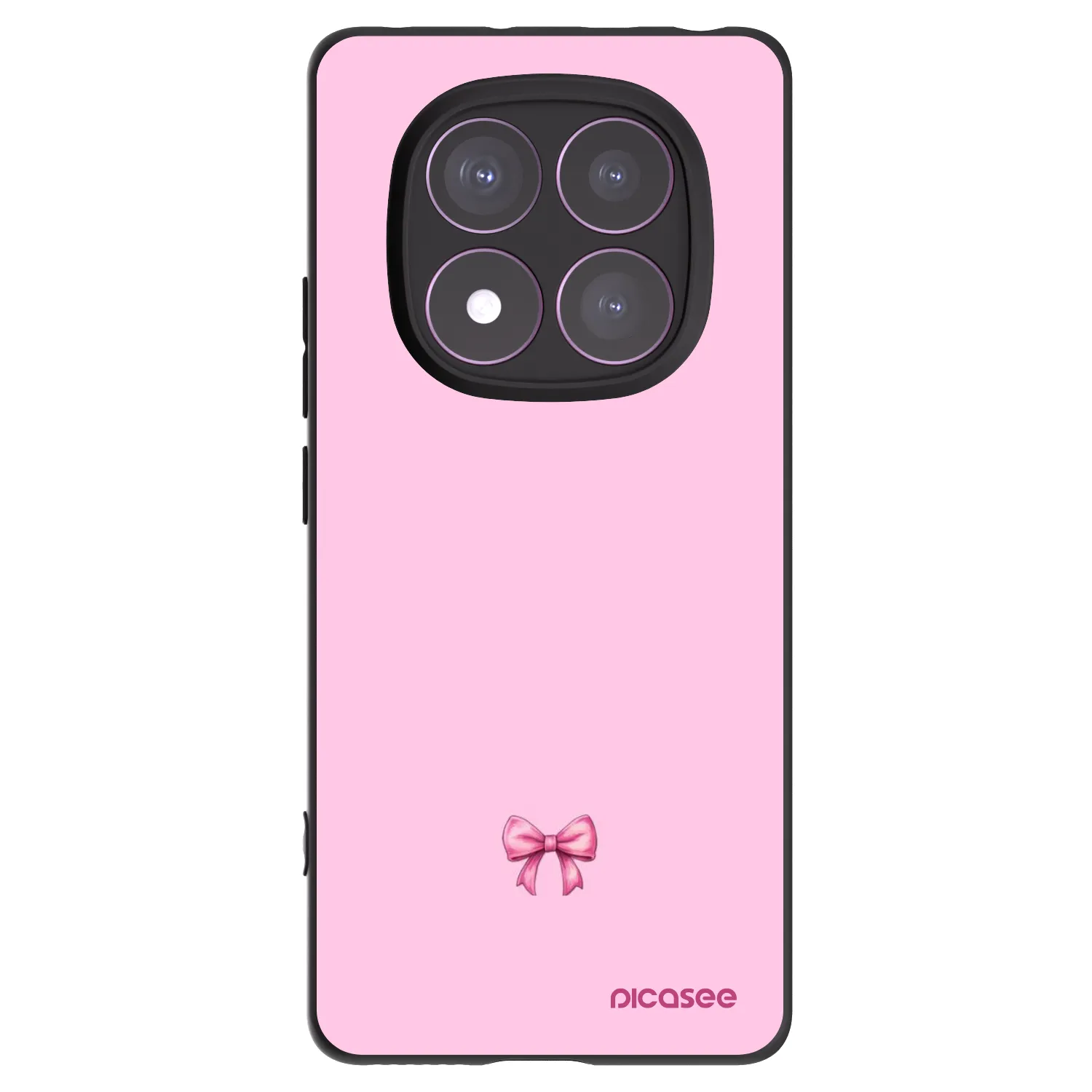 Picasee crna silikonska maskica za Xiaomi Redmi Note 14 Pro 4G - Blush bow