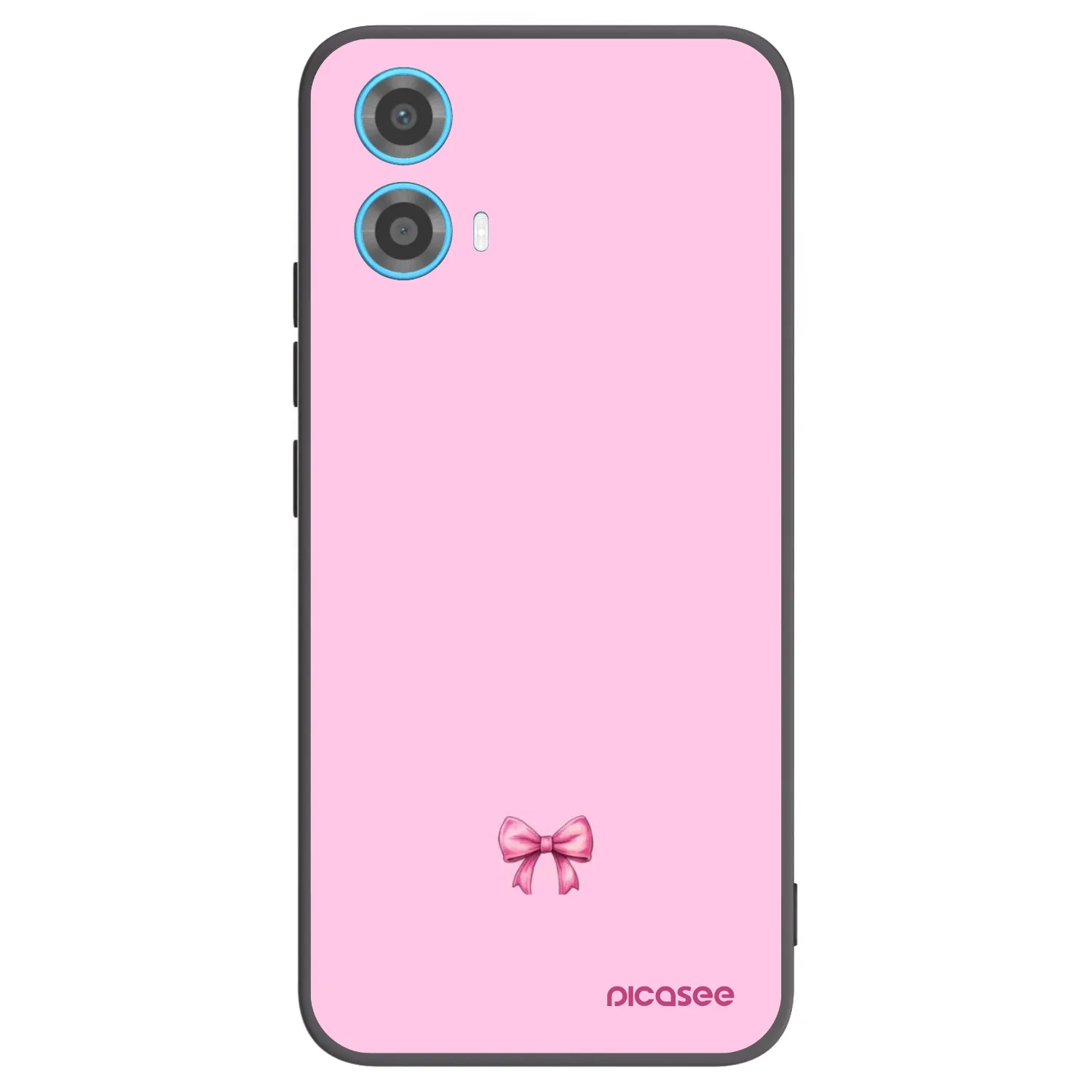 Picasee crna silikonska maskica za Motorola Moto G34 5G - Blush bow
