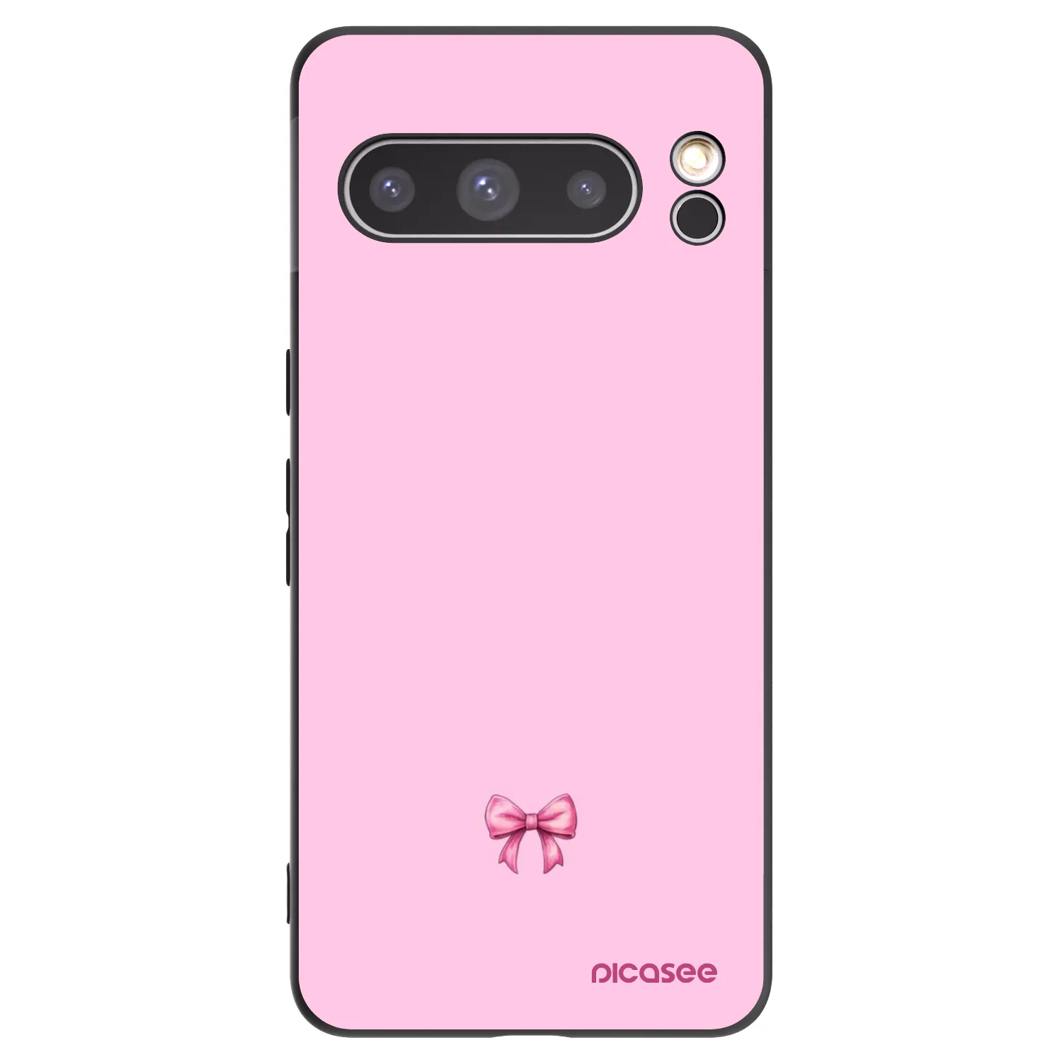 Picasee crna silikonska maskica za Google Pixel 8 Pro - Blush bow